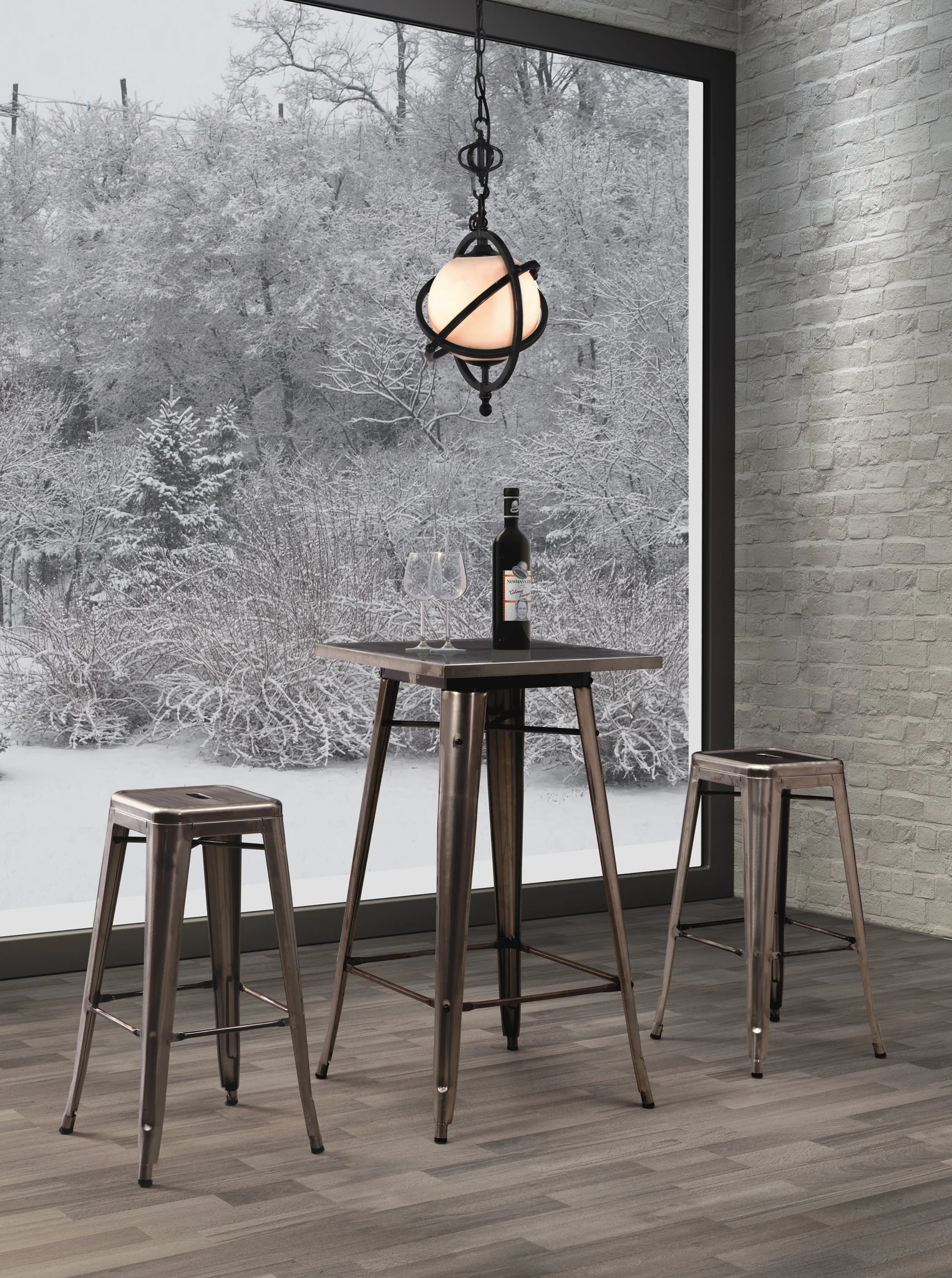Manchester Bar Chair Gunmetal (Set of 2) - Image 3