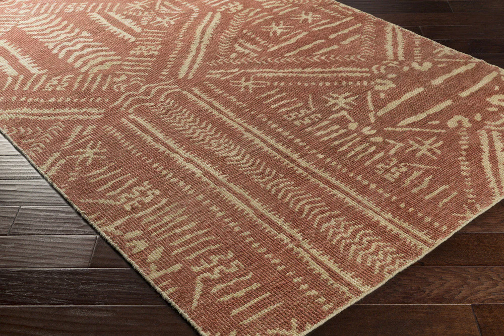 Mandela Rust/Beige Area Rug - Image 2
