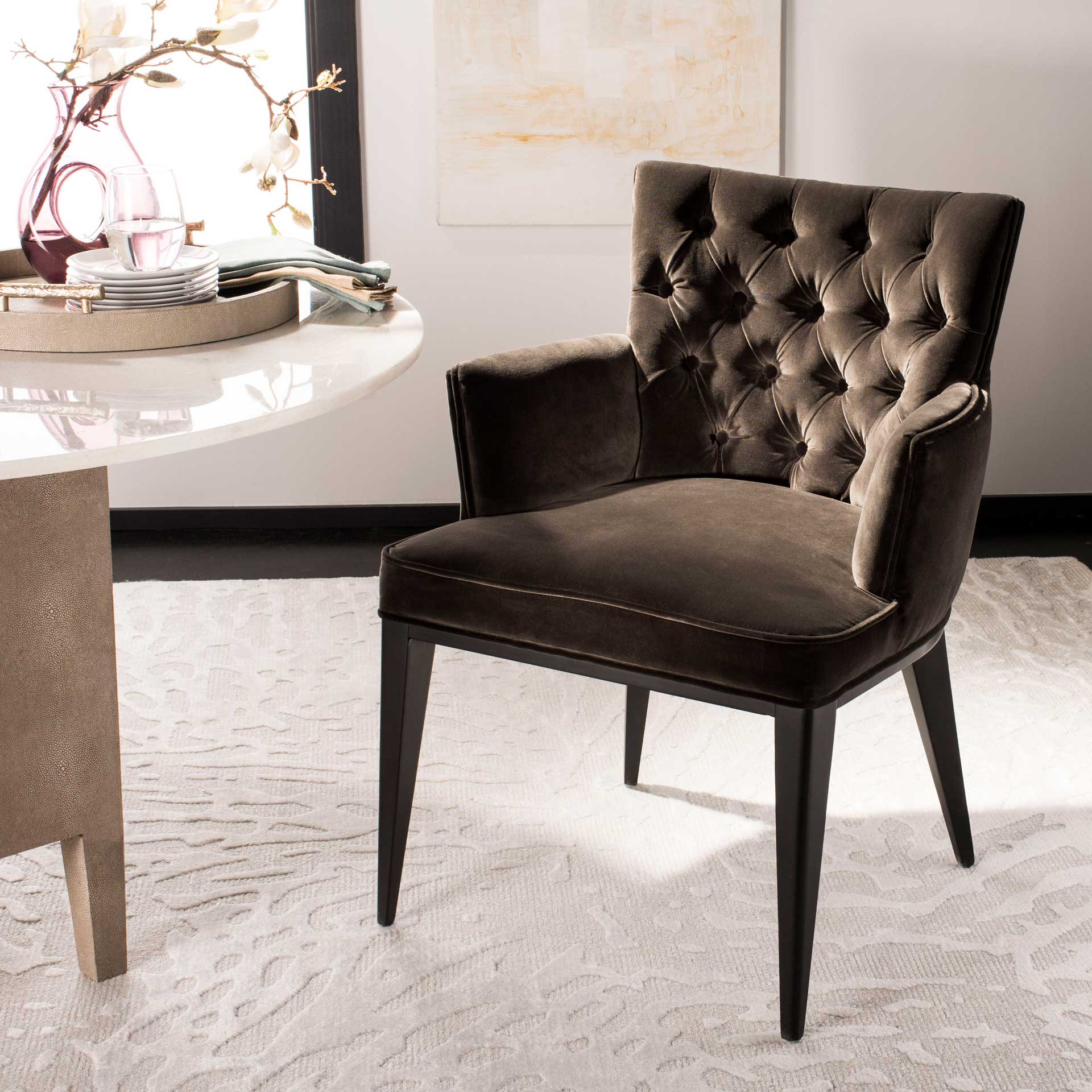Manning Velvet Arm Chair Giotto Shale - Image 8