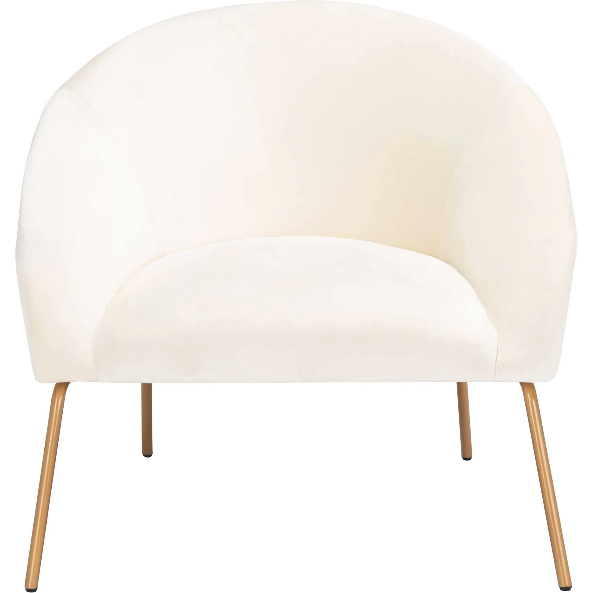 Manny Velvet Accent Chair Cream/Gold - Image 2