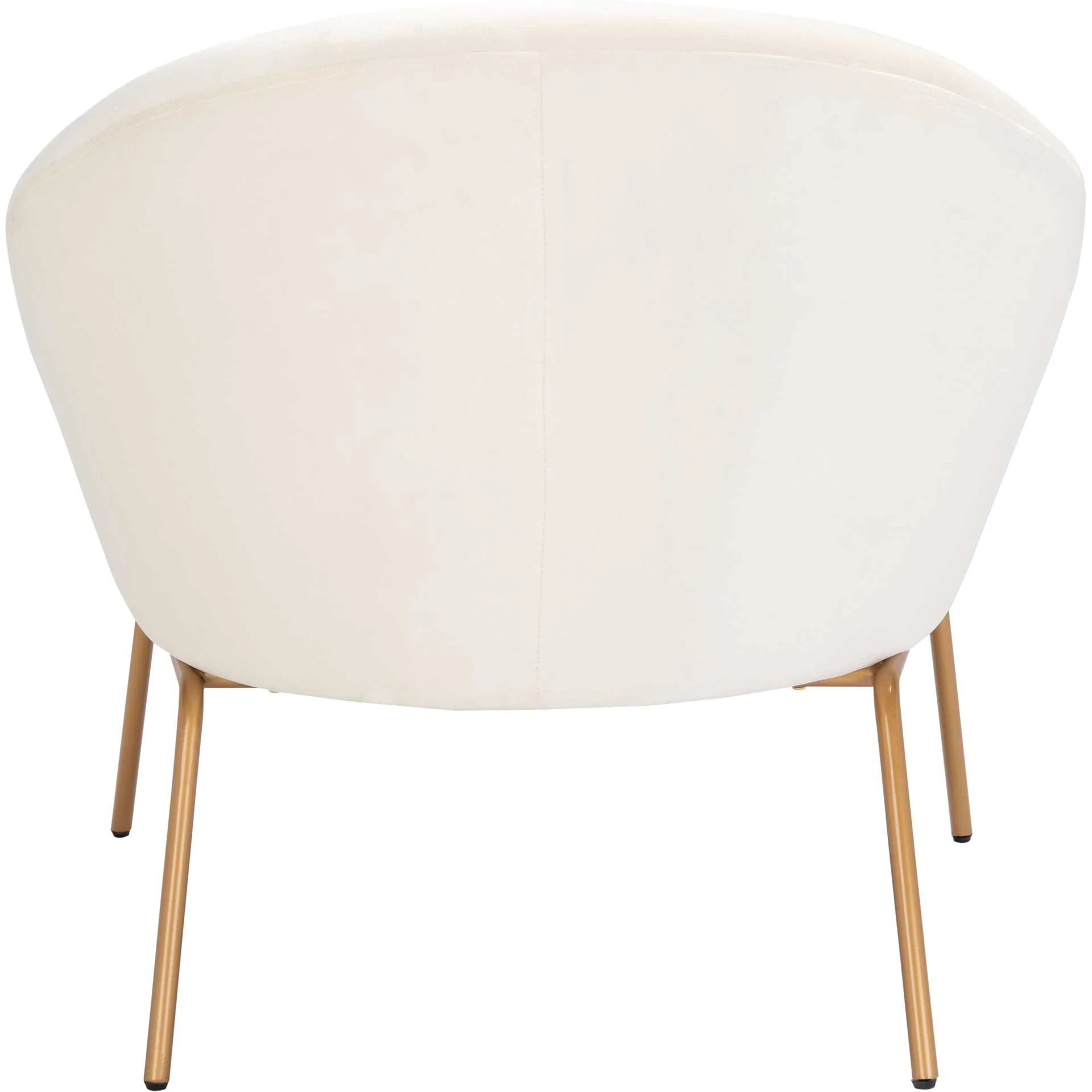 Manny Velvet Accent Chair Cream/Gold - Image 4