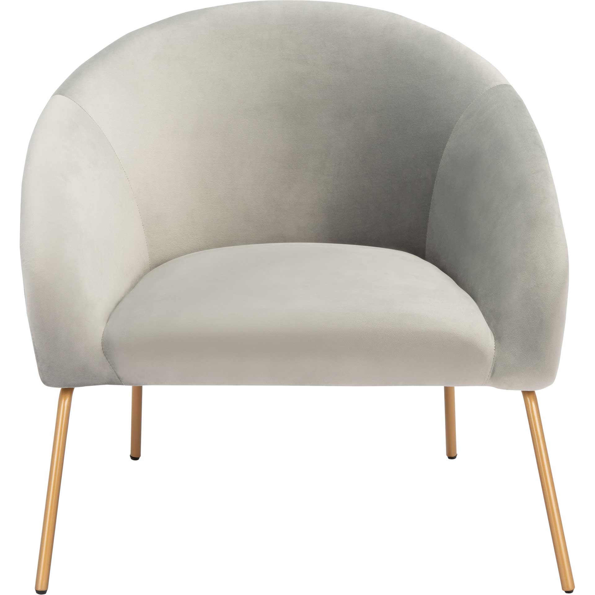 Manny Velvet Accent Chair Gray/Gold - Image 2