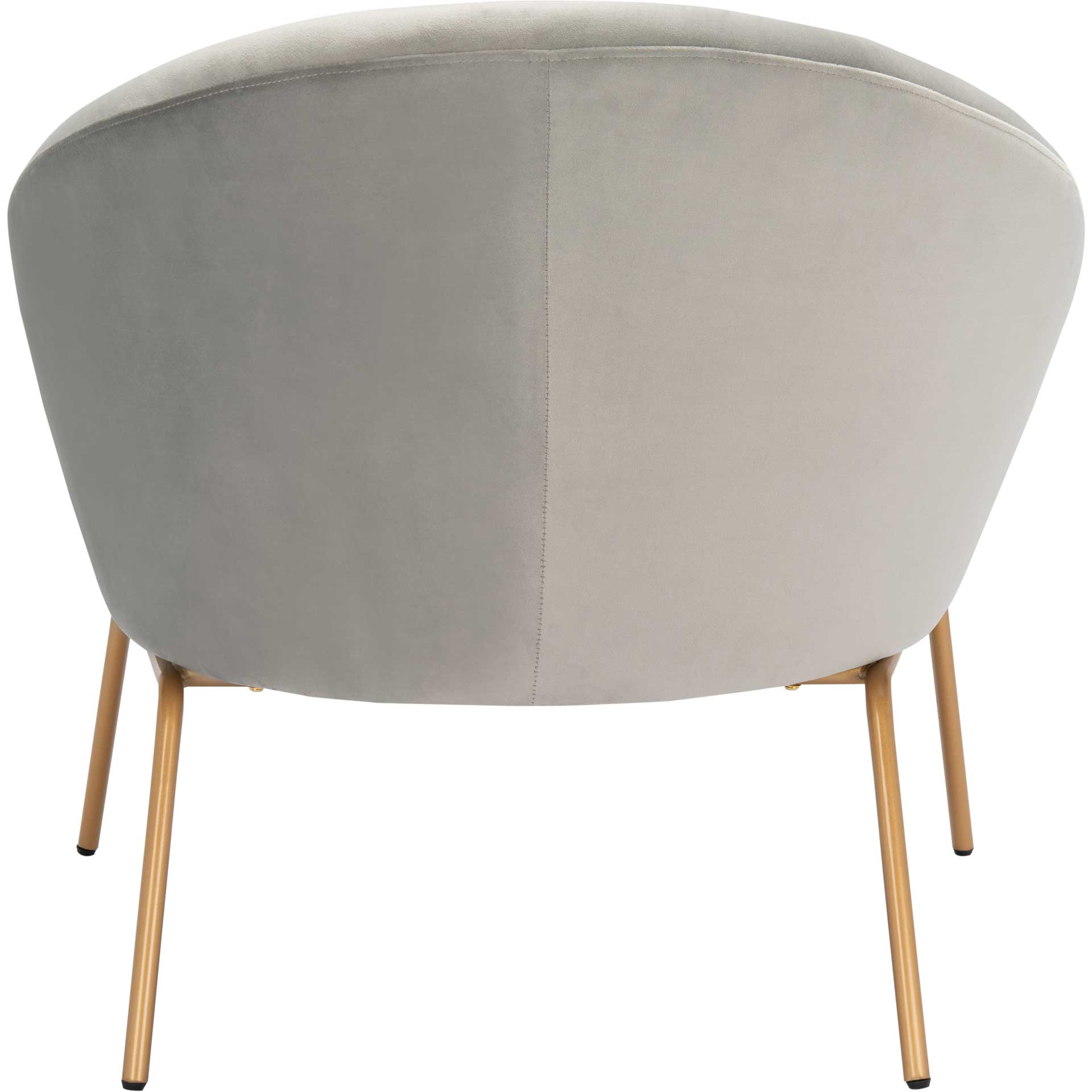 Manny Velvet Accent Chair Gray/Gold - Image 4