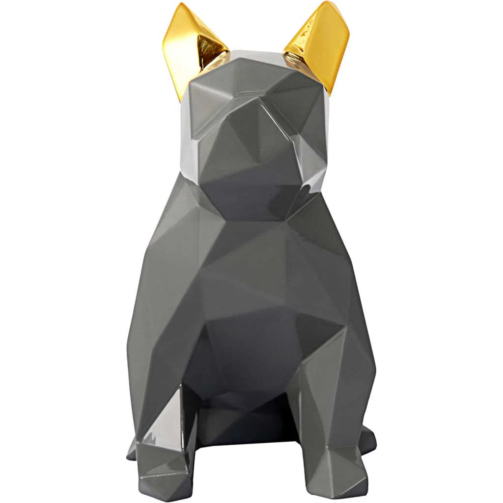 Mans Best Friend Sculpture Gray/Gold - Image 2