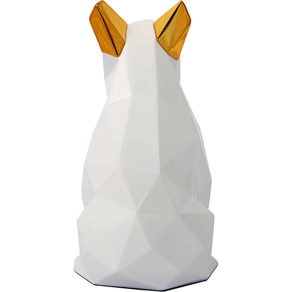 Mans Best Friend Sculpture White/Gold - Image 3