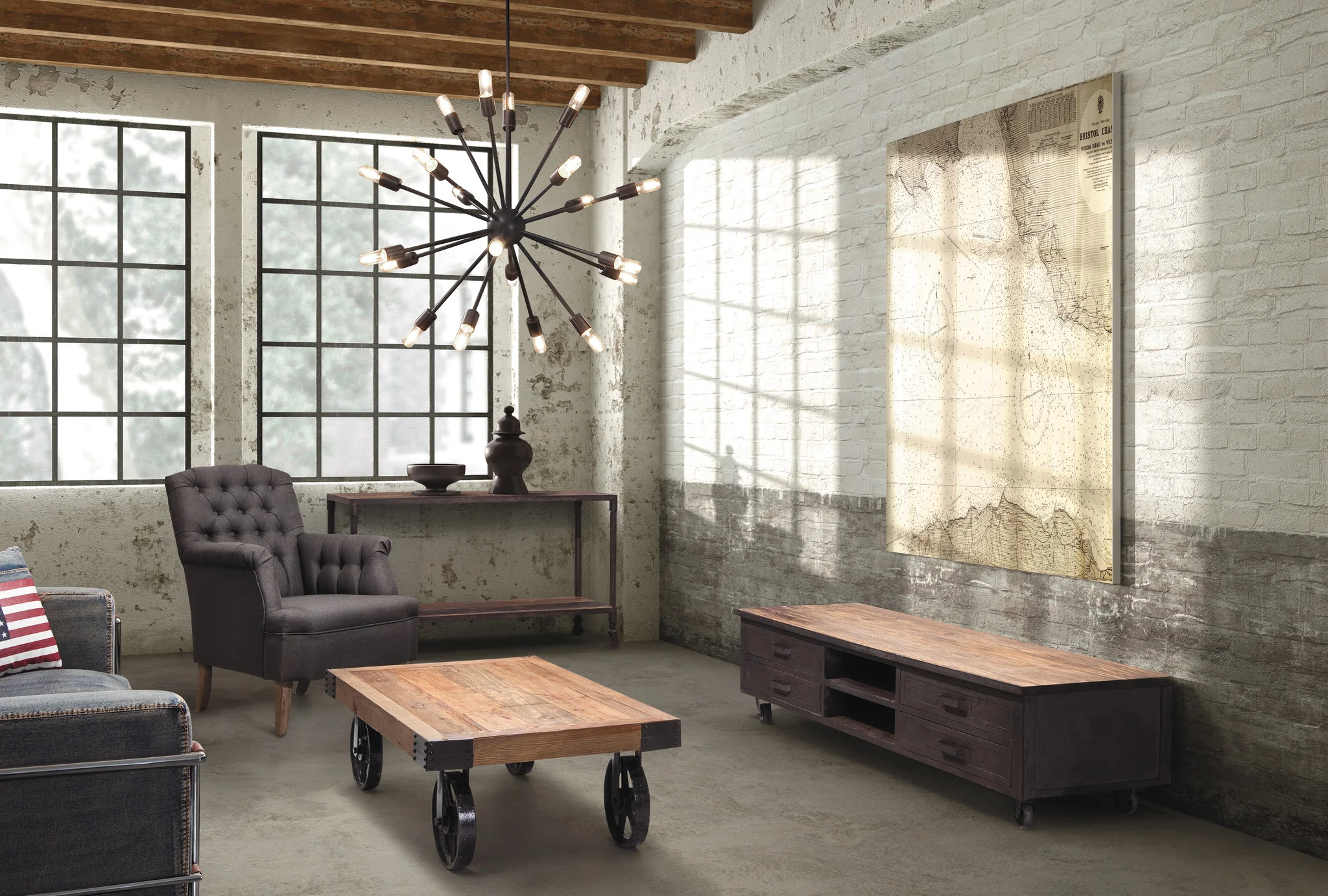 Mansfield Wide 2 Level Shelf Distressed Natural - Image 4
