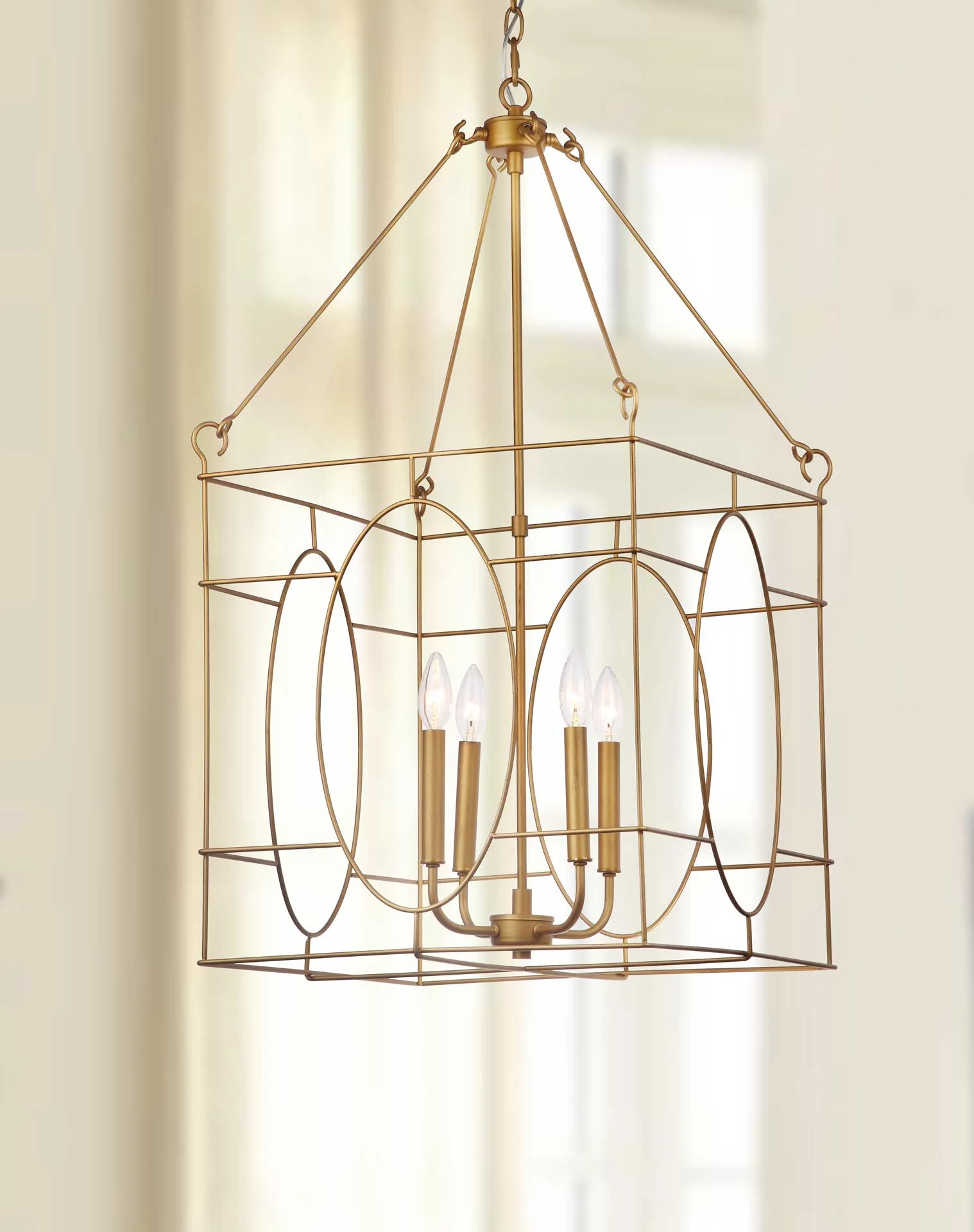 Manteo 4 Light Adjustable Pendant Gold - Image 4