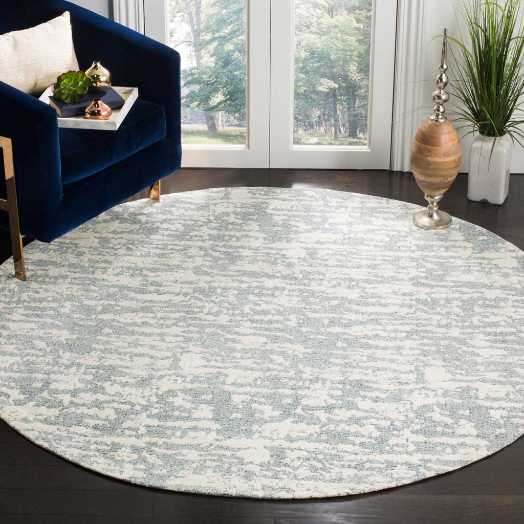 Marbella Blue/Ivory Round Rug - Image 3