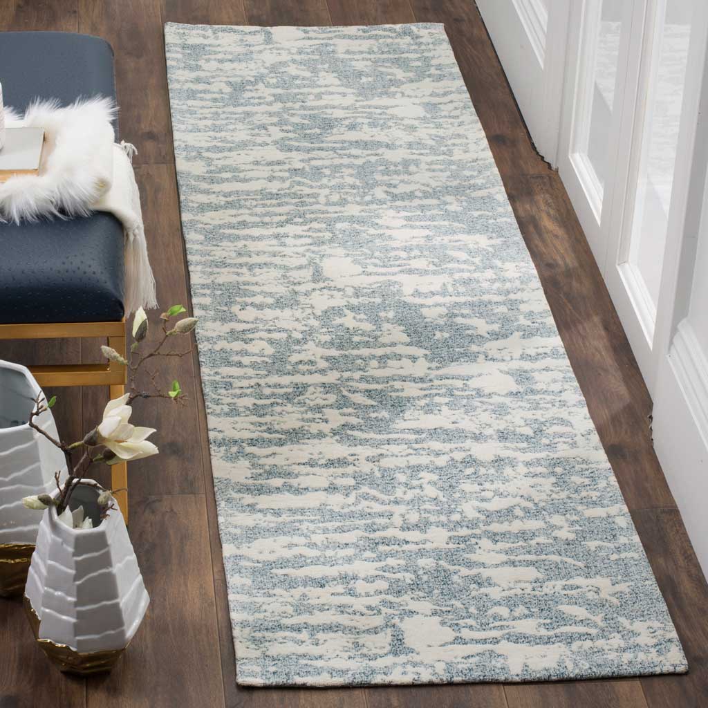 Marbella Blue/Ivory Runner Rug - Image 2