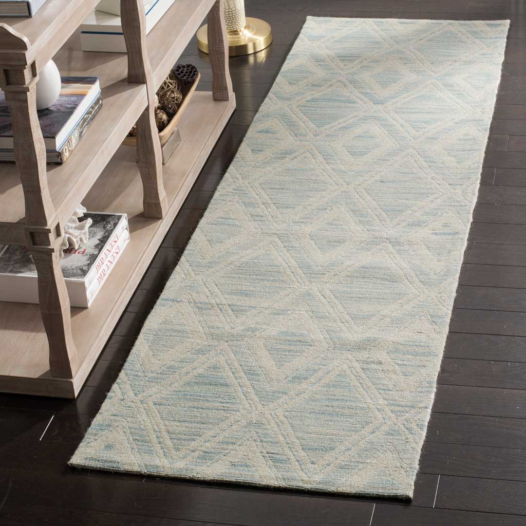 Marbella Light Blue/Ivory Runner Rug - Image 2