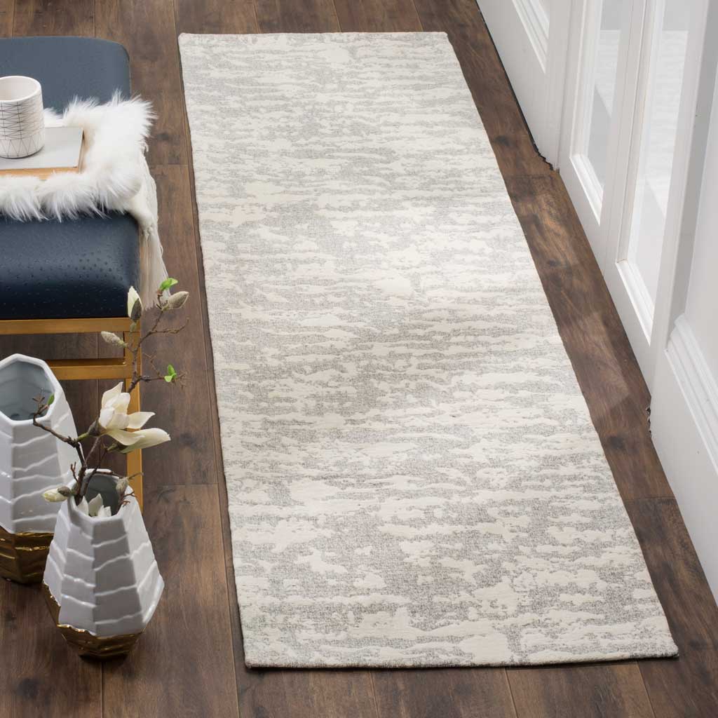 Marbella Light Gray/Ivory Runner Rug - Image 2