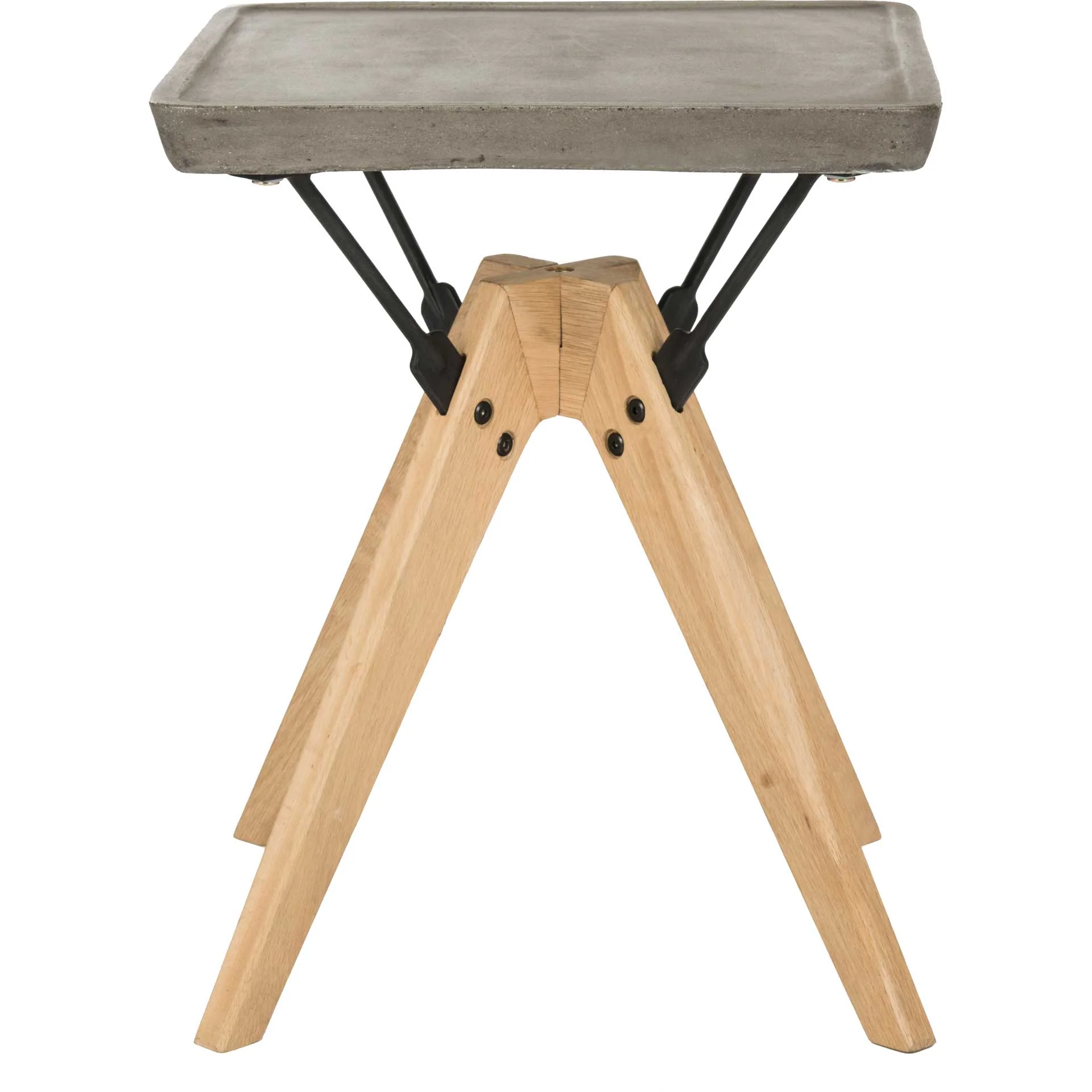 Marcella Modern Concrete Side Table Dark Gray - Image 2
