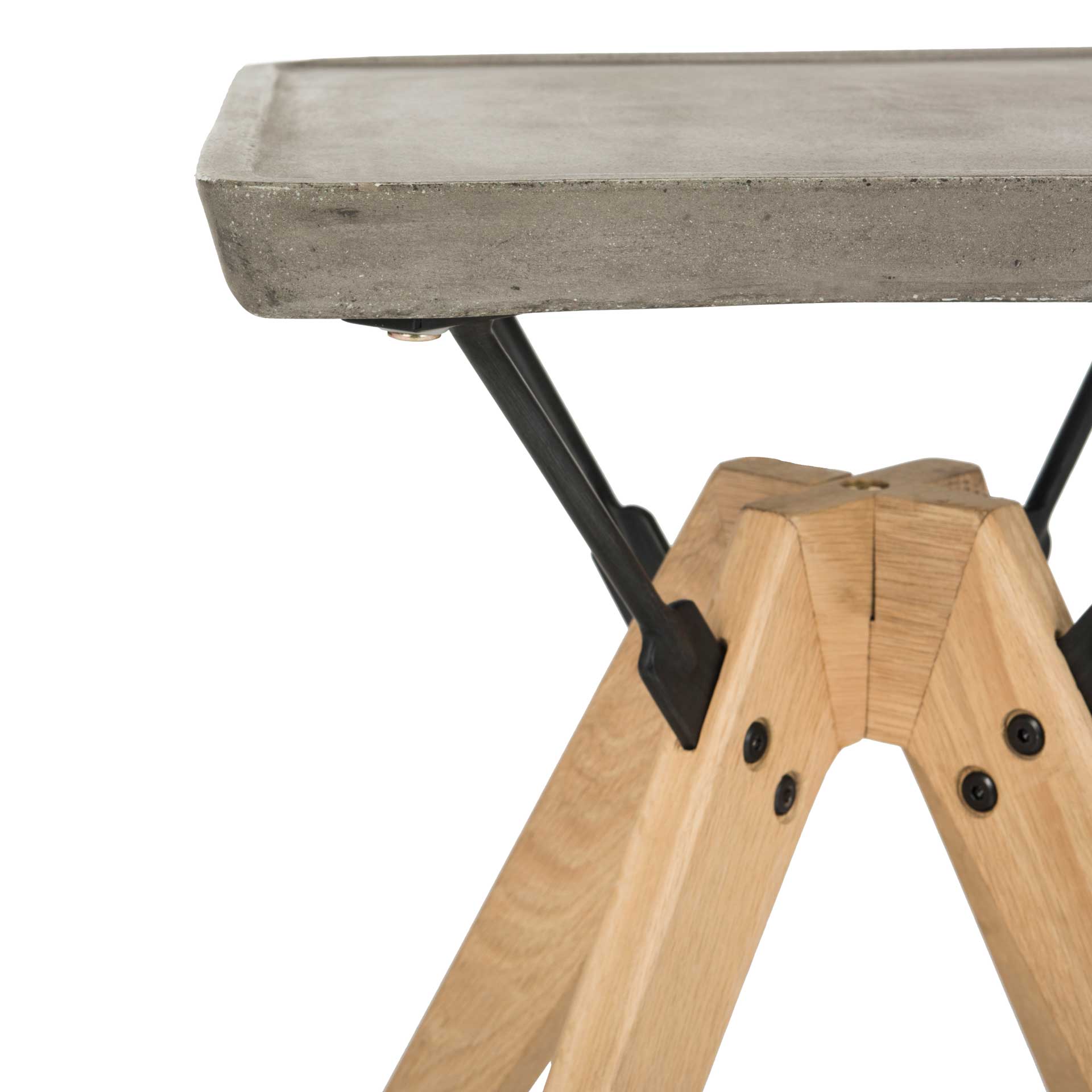 Marcella Modern Concrete Side Table Dark Gray - Image 3