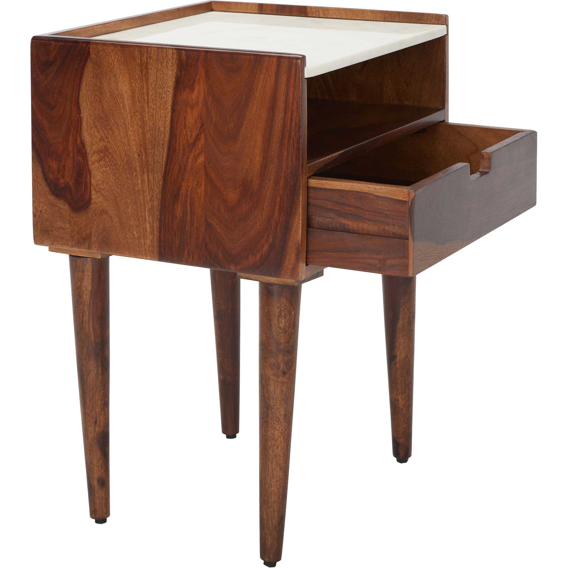 Marcelo 1 Drawer Nightstand Walnut/White - Image 2