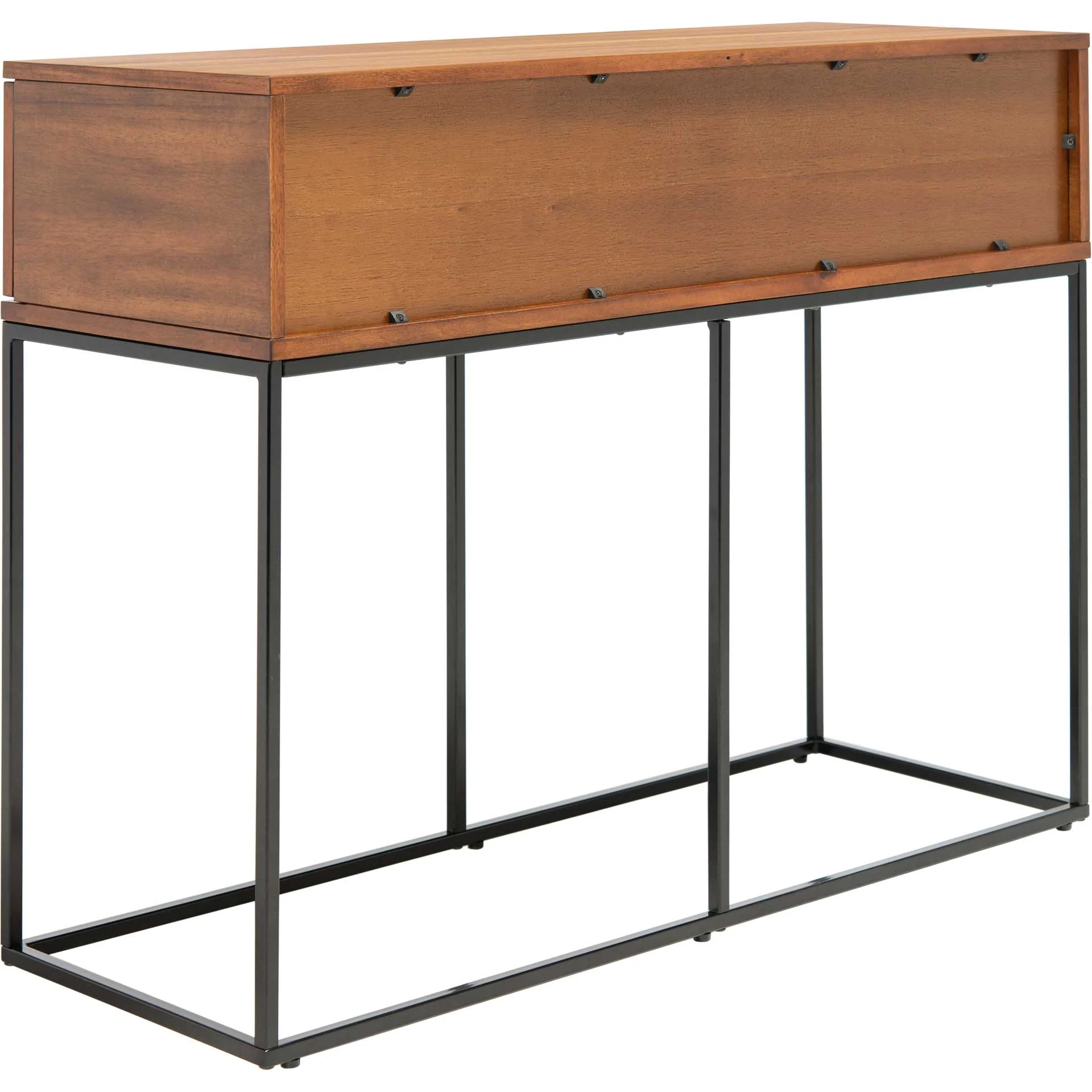 Marcene 2 Drawer Console Table Brown/Black - Image 4