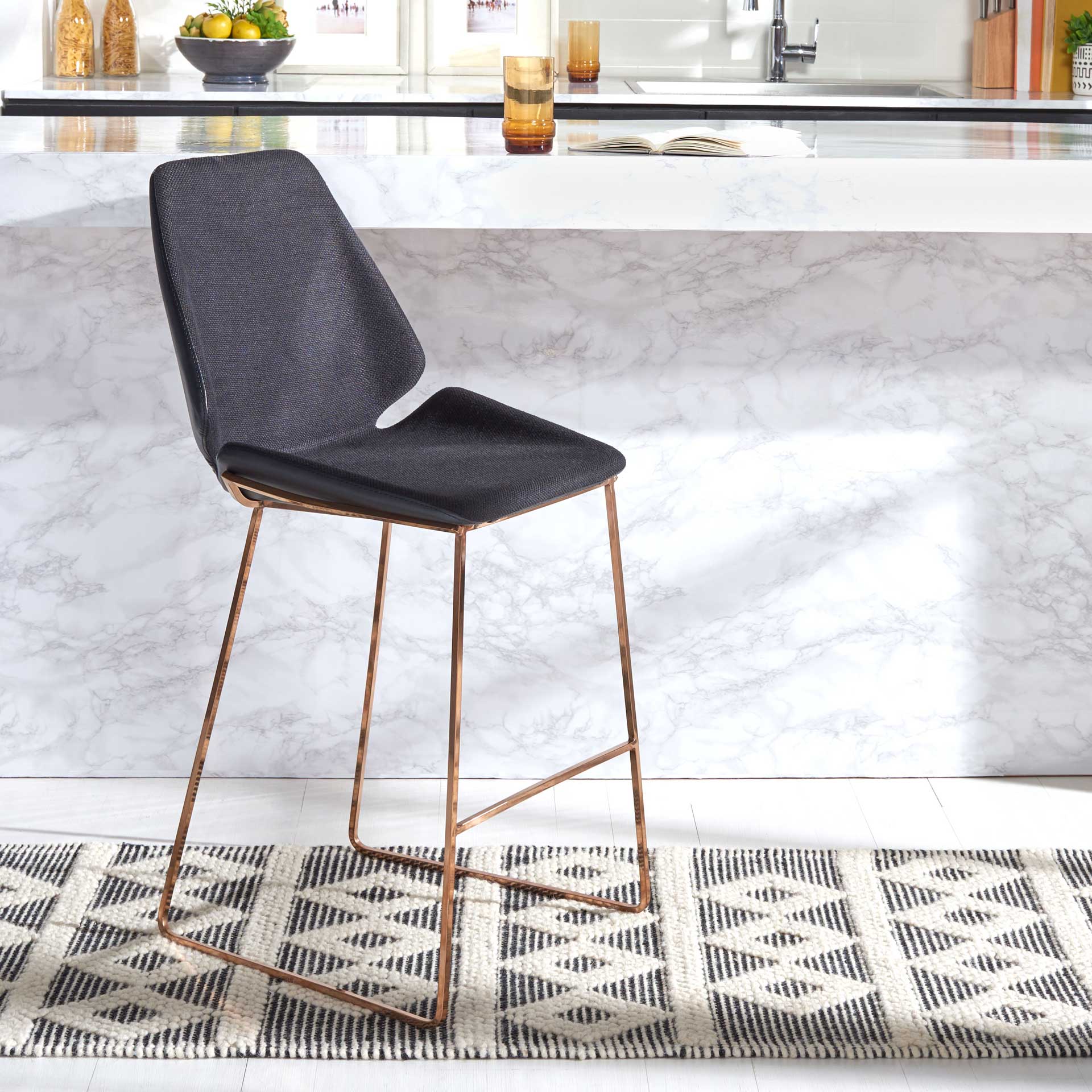 Margot Counter Stool Black/Gold - Image 6