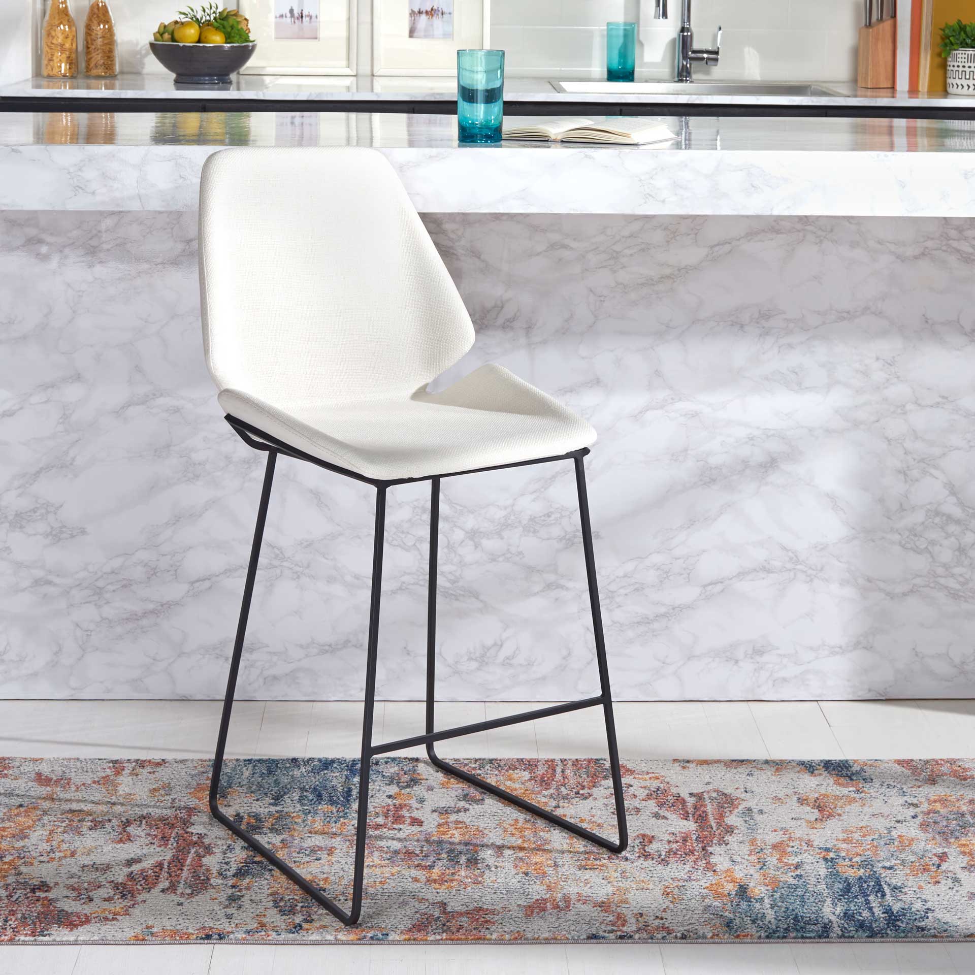 Margot Counter Stool White/Black - Image 6