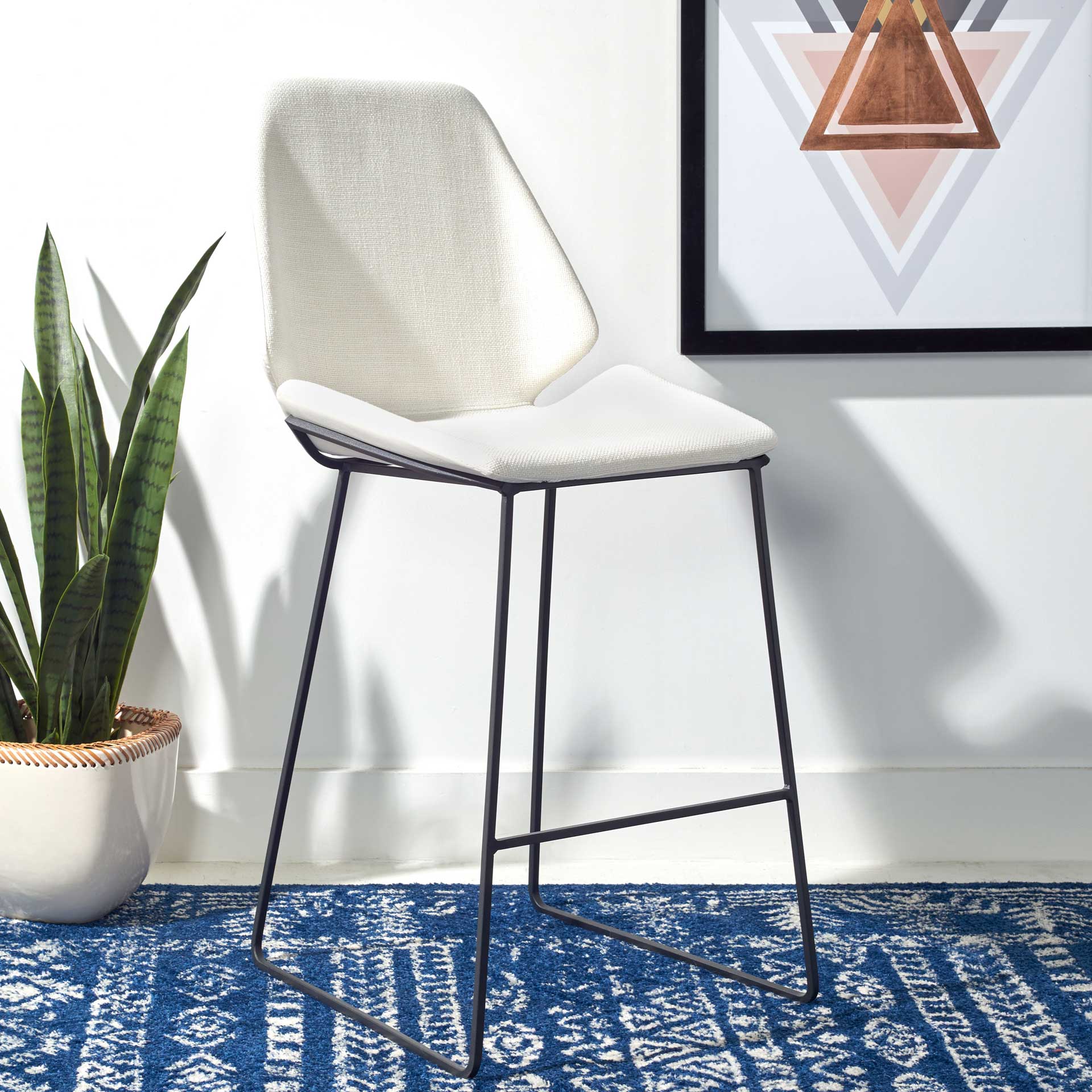 Margot Counter Stool White/Black - Image 7