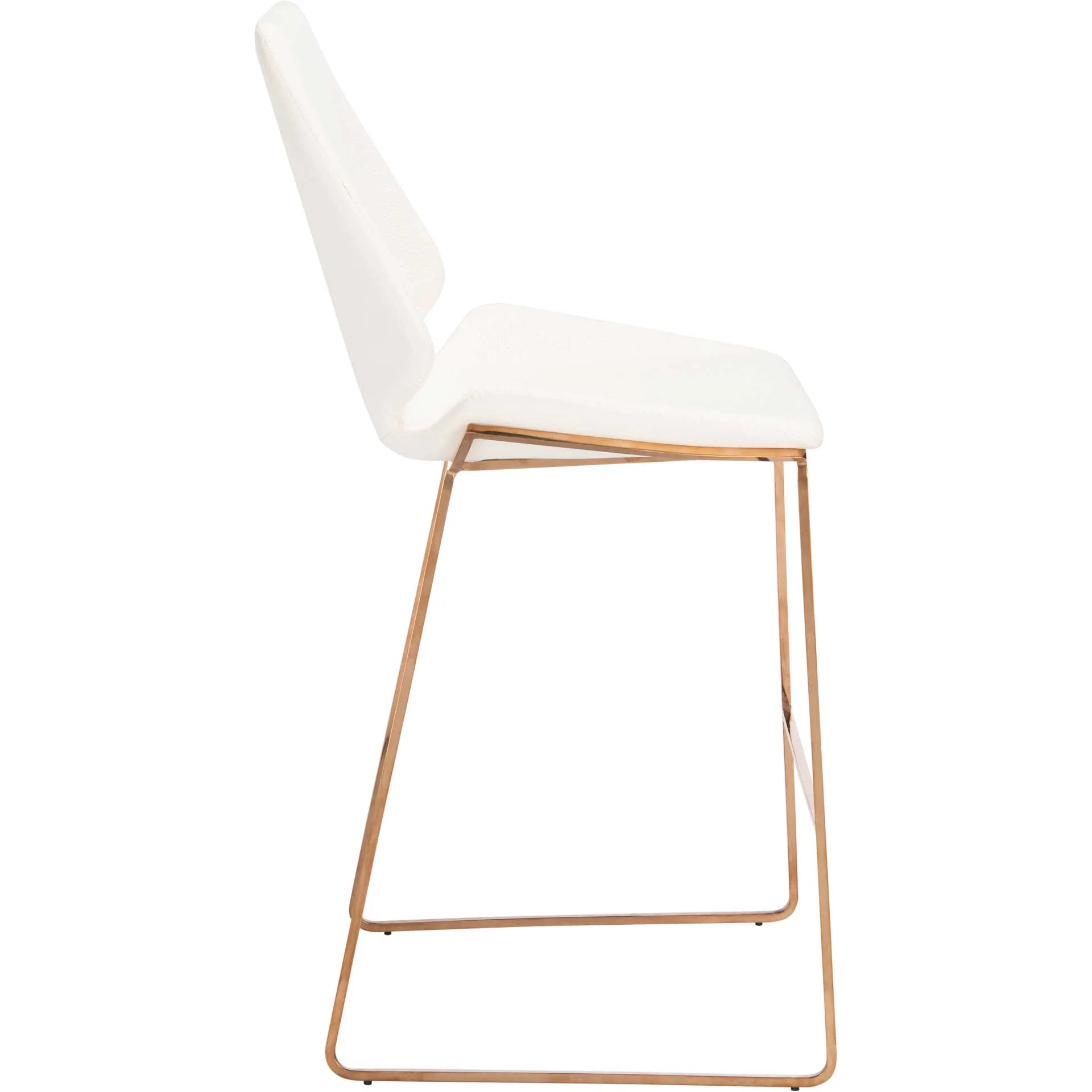 Margot Counter Stool White/Gold - Image 3