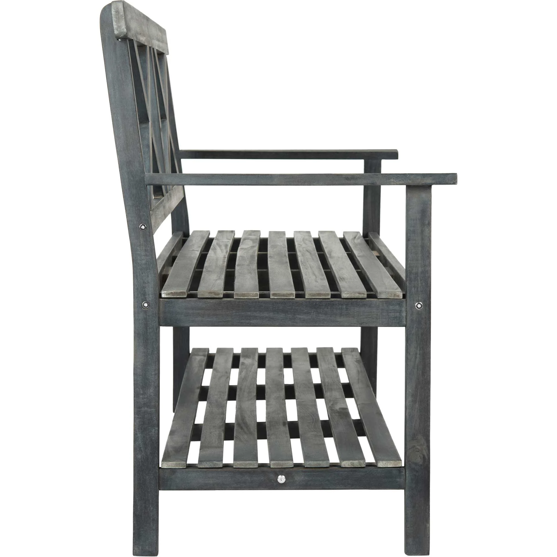 Maribel Outdoor Bench Dark Slate Gray - Image 3