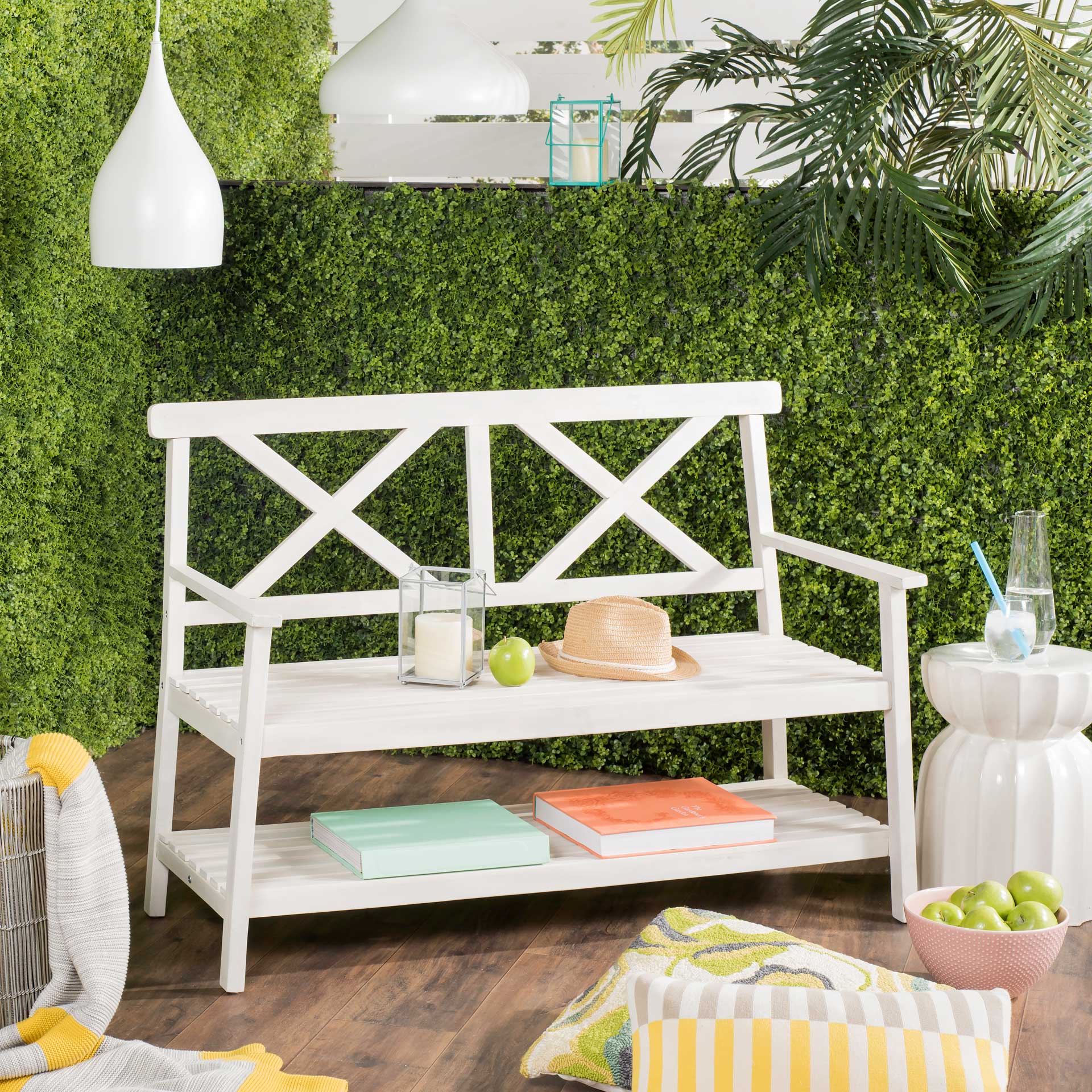 Maribel Outdoor Bench White - Image 6