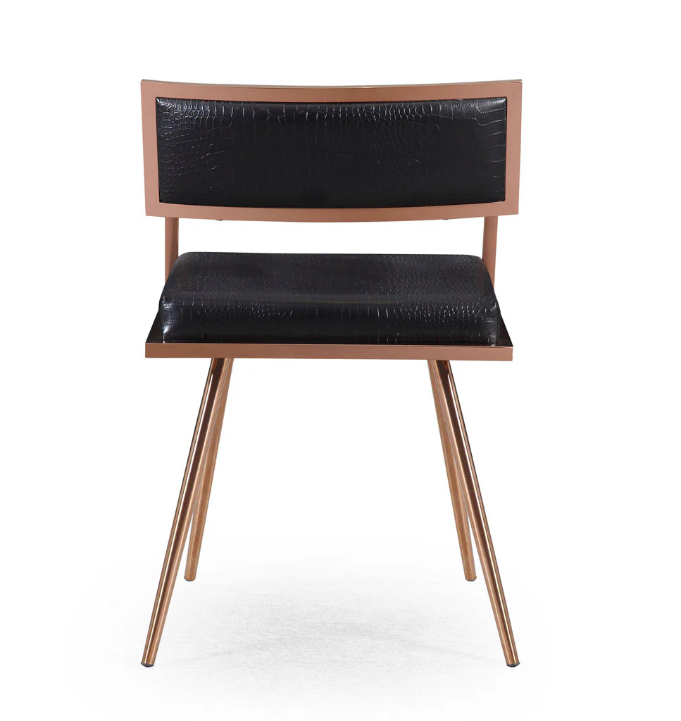 Marion Black Croc Arm Chair (Set of 2) - Image 5
