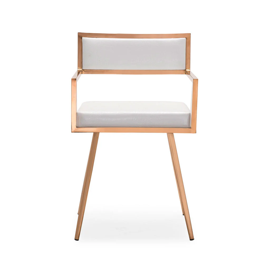 Marion White Croc Arm Chair (Set of 2) - Image 2