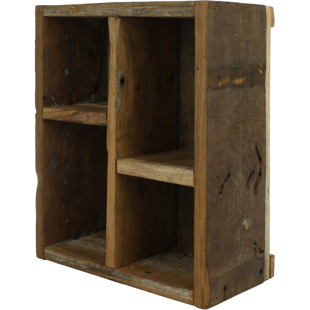Market Salvaged Divider Wood Crate Natural - Image 2