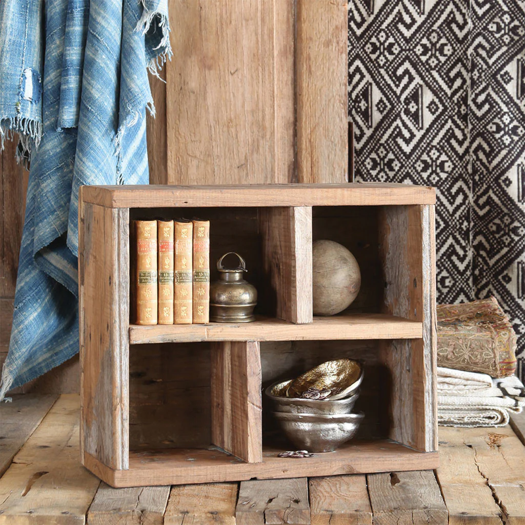 Market Salvaged Divider Wood Crate Natural - Image 4