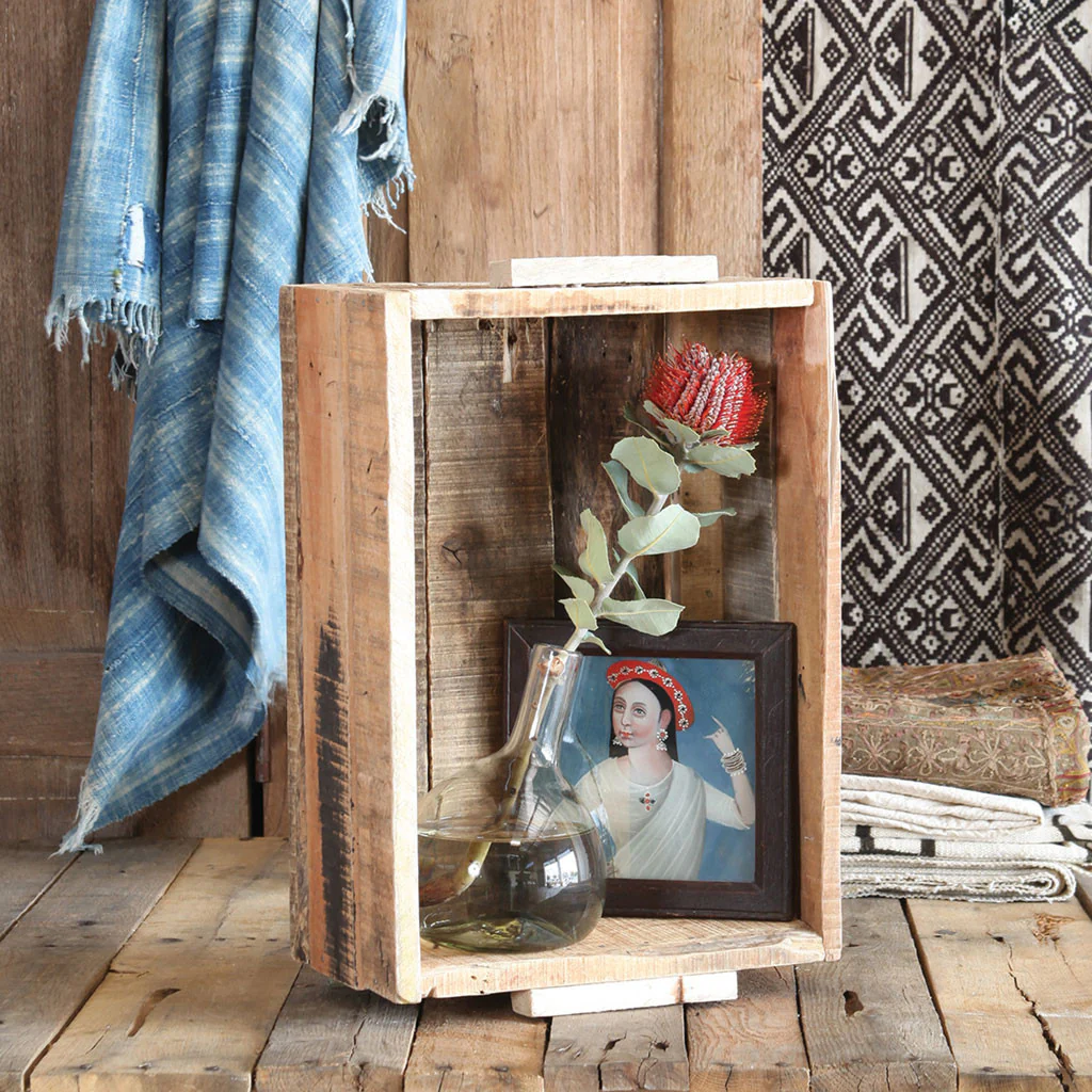 Market Salvaged Wood Crate Natural - Image 2