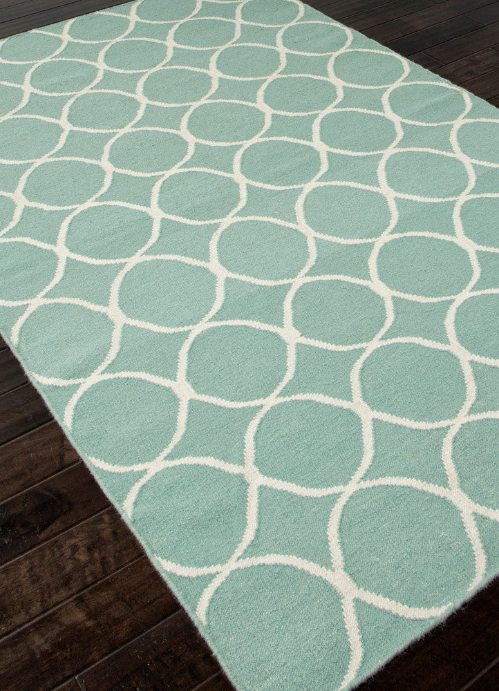 Maroc Aarya Light Turquoise/White Area Rug - Image 2
