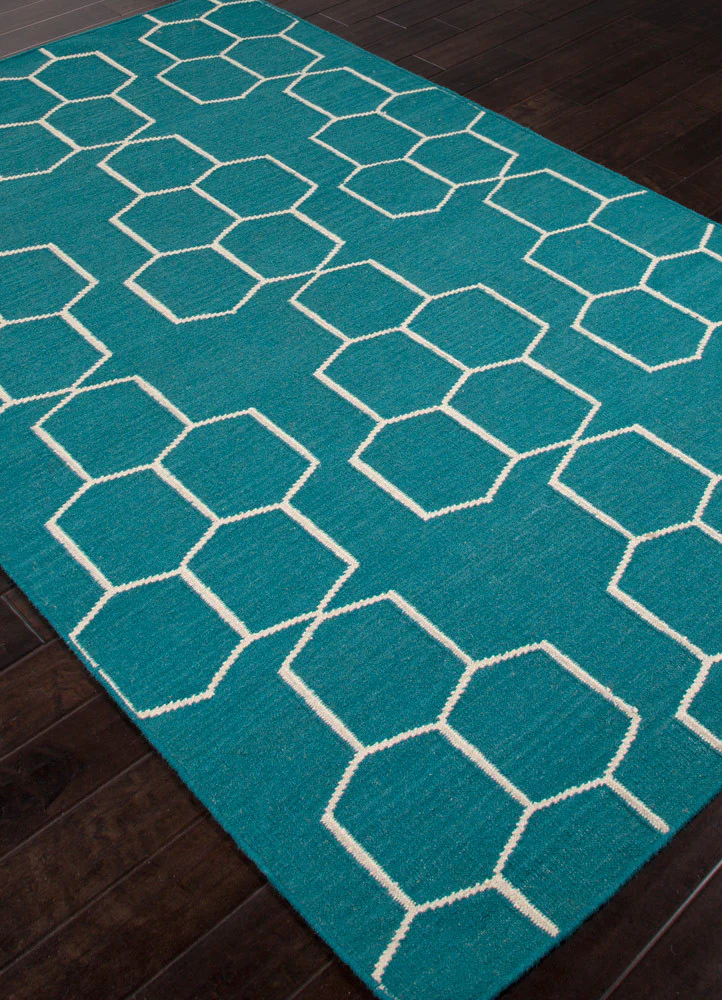 Maroc Abdel Deep Lake/Antique White Area Rug - Image 2