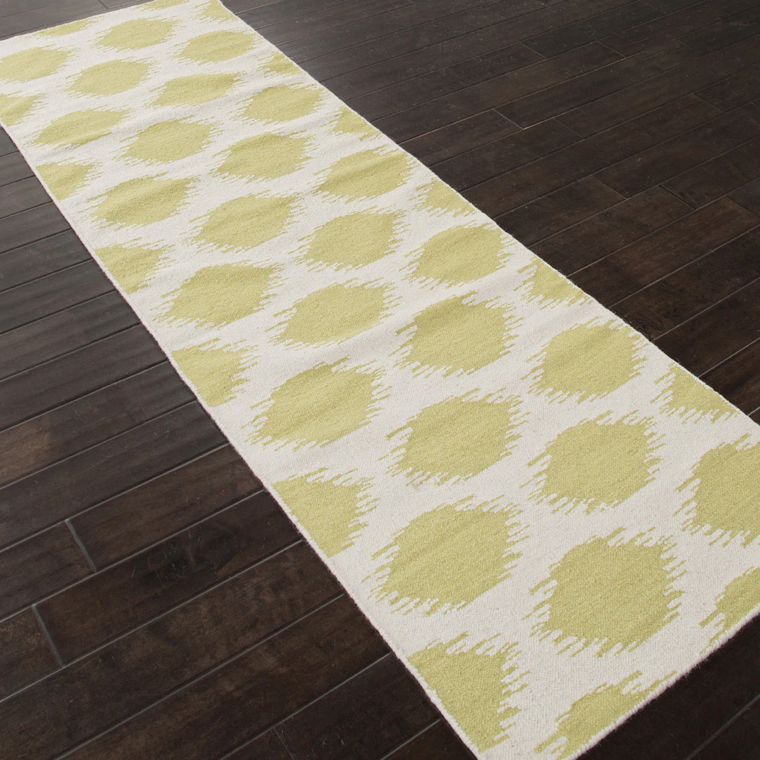 Maroc Nyasha White/Wild Lime Runner Rug - Image 2