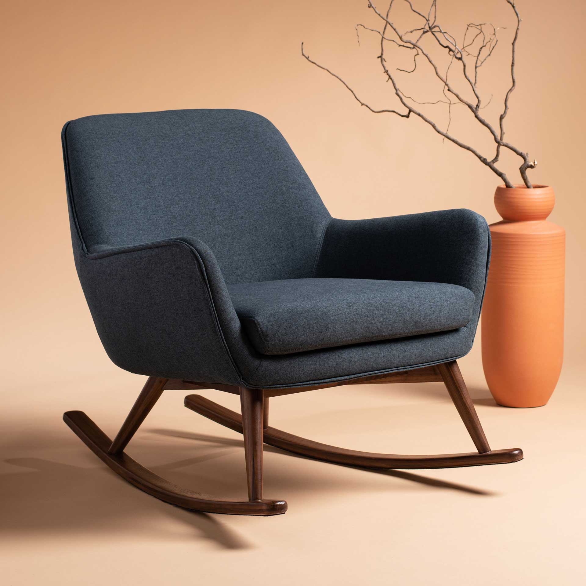 Marquis Mid-Century Rocking Chair Blue - Image 10