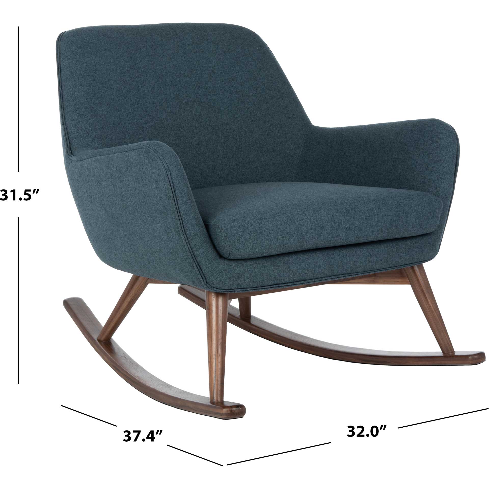 Marquis Mid-Century Rocking Chair Blue - Image 9