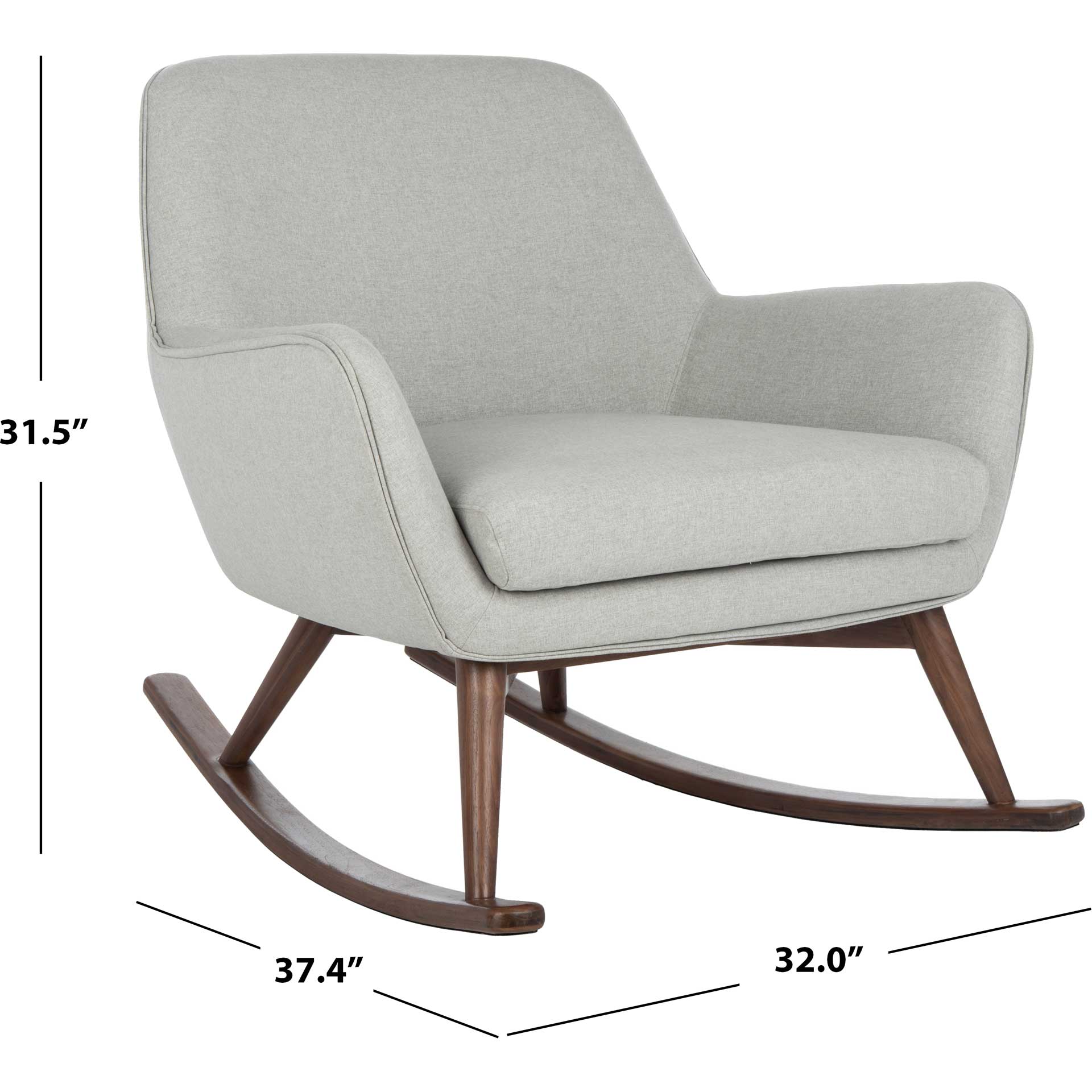 Marquis Mid-Century Rocking Chair Light Gray - Image 9