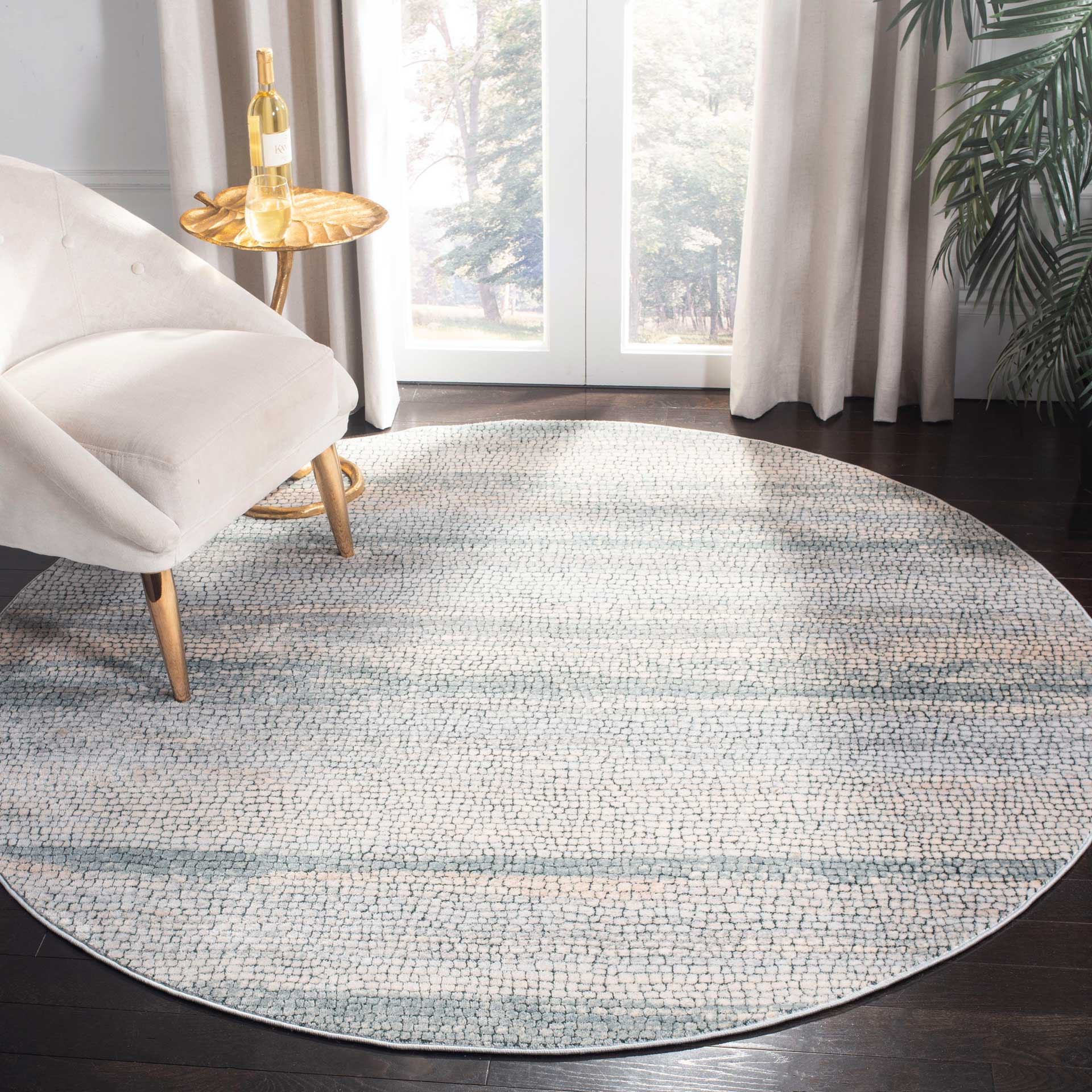 Marseille Light Sage Round Rug - Image 3