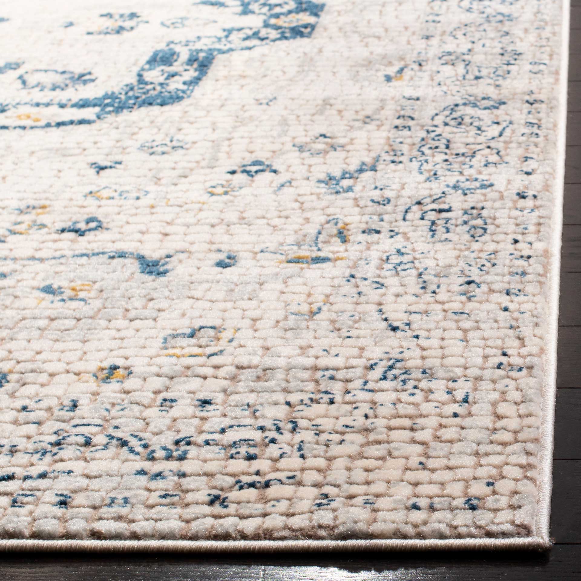 Marseille Mosaic Navy/Ivory Area Rug - Image 5