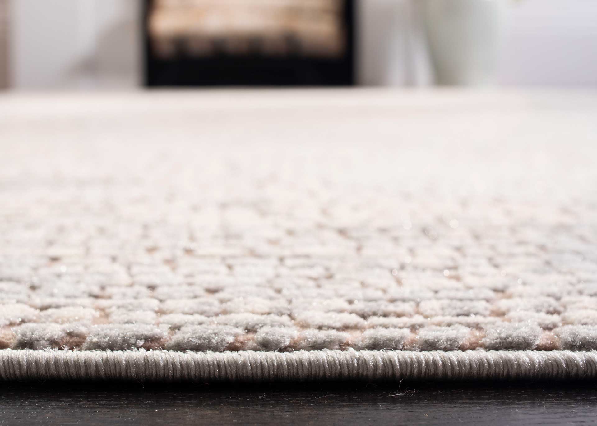 Marseille Mosaic Silver/Ivory Area Rug - Image 6