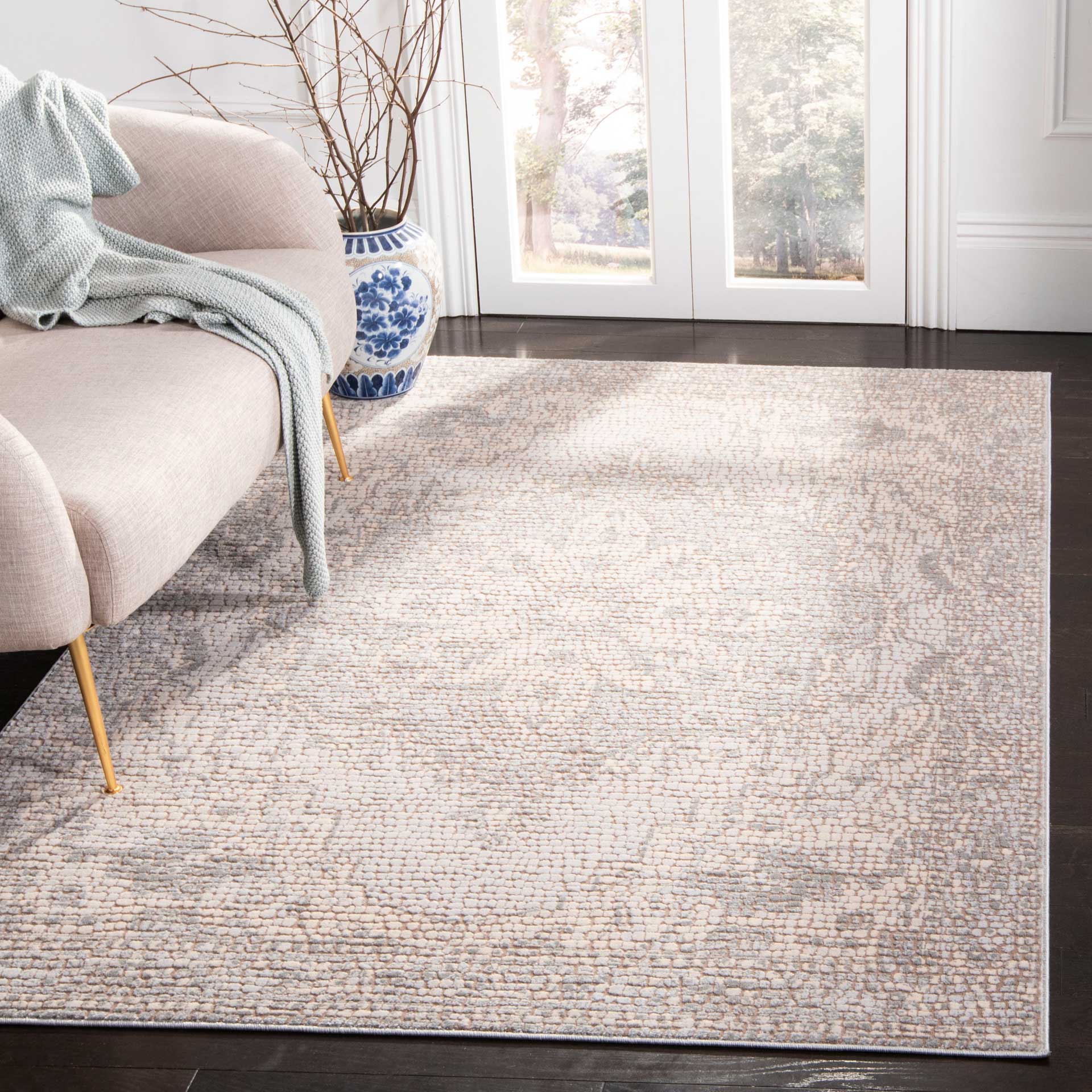 Marseille Mosaic Silver/Ivory Area Rug - Image 8