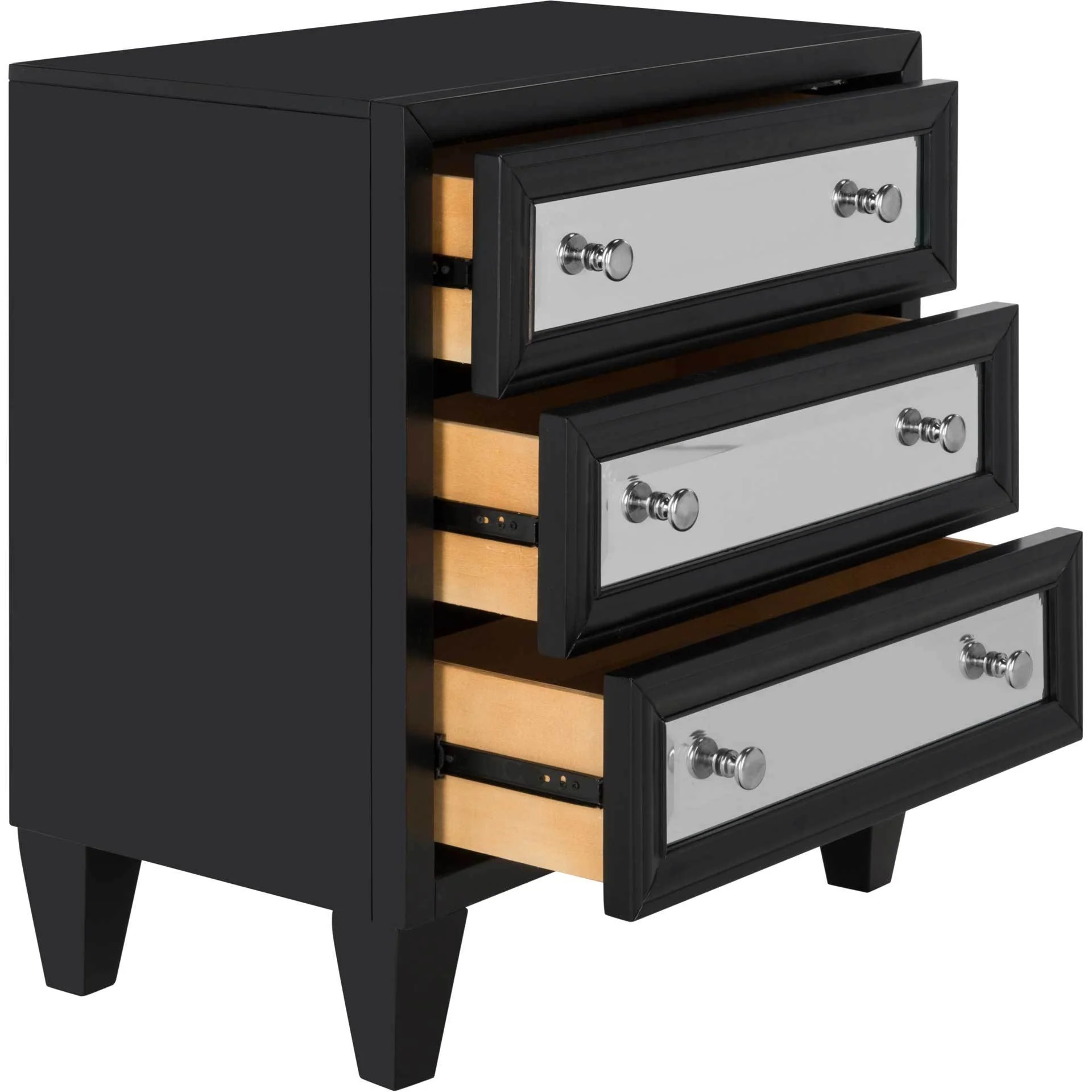 Marvin 3 Drawer Chest Black - Image 2