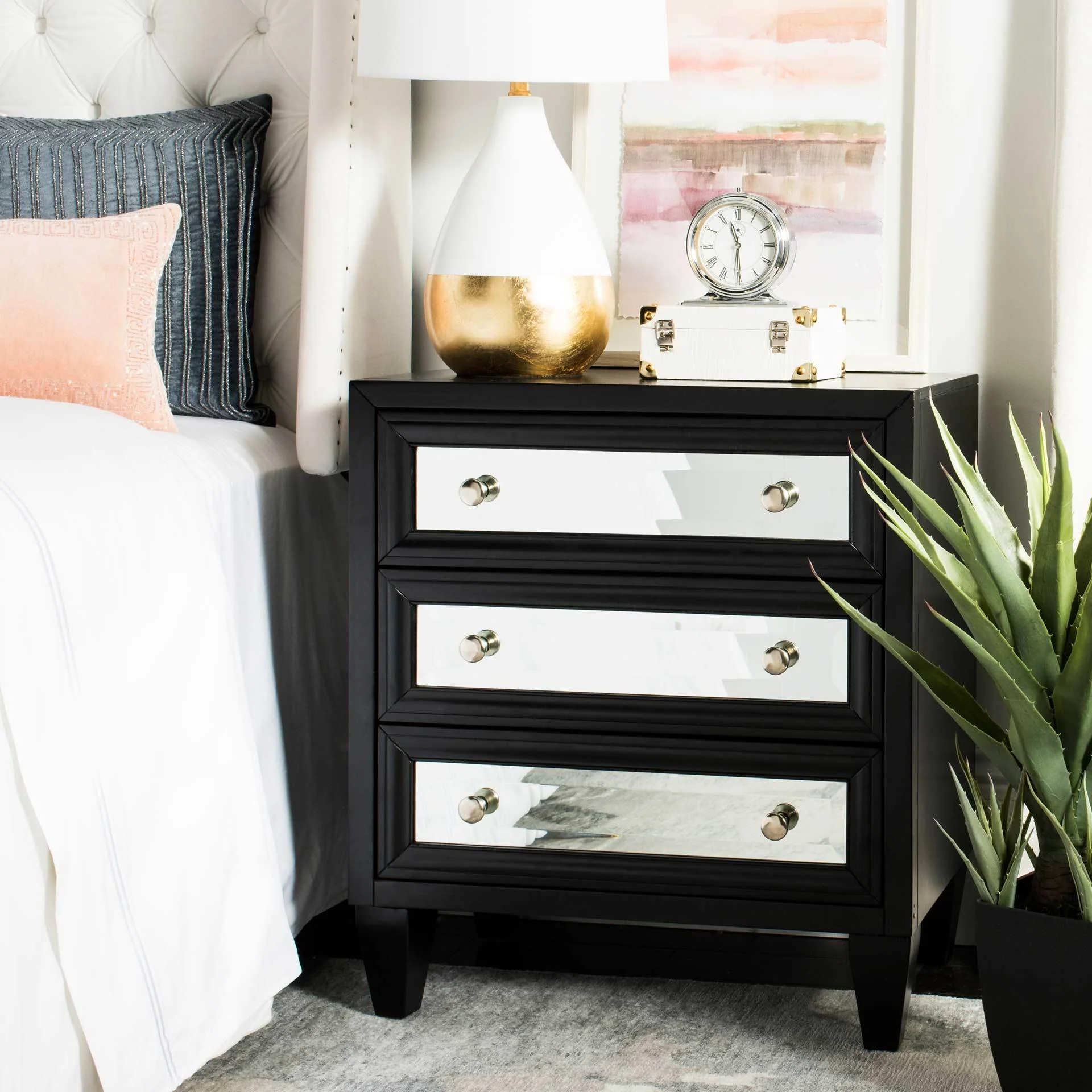 Marvin 3 Drawer Chest Black - Image 4