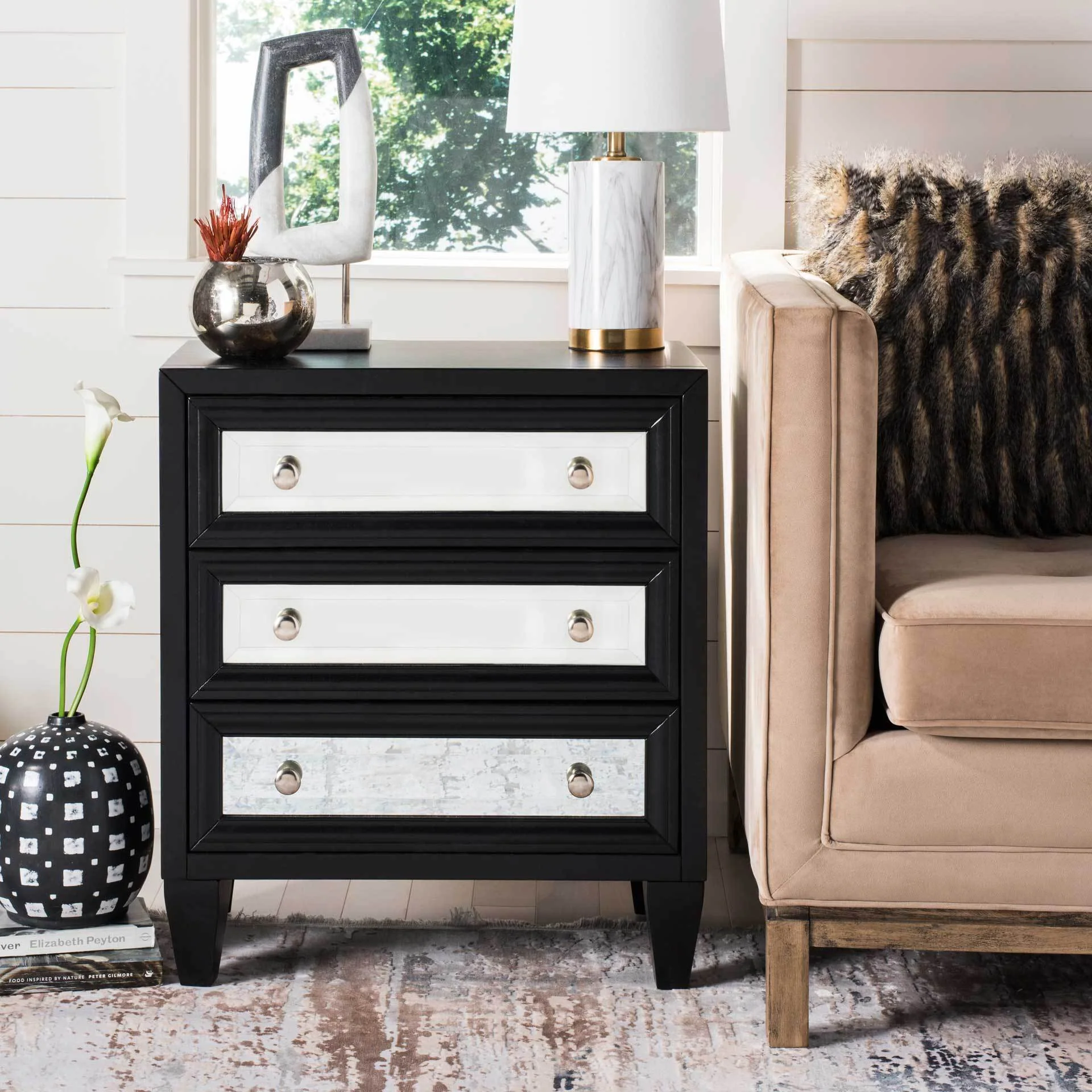 Marvin 3 Drawer Chest Black - Image 5