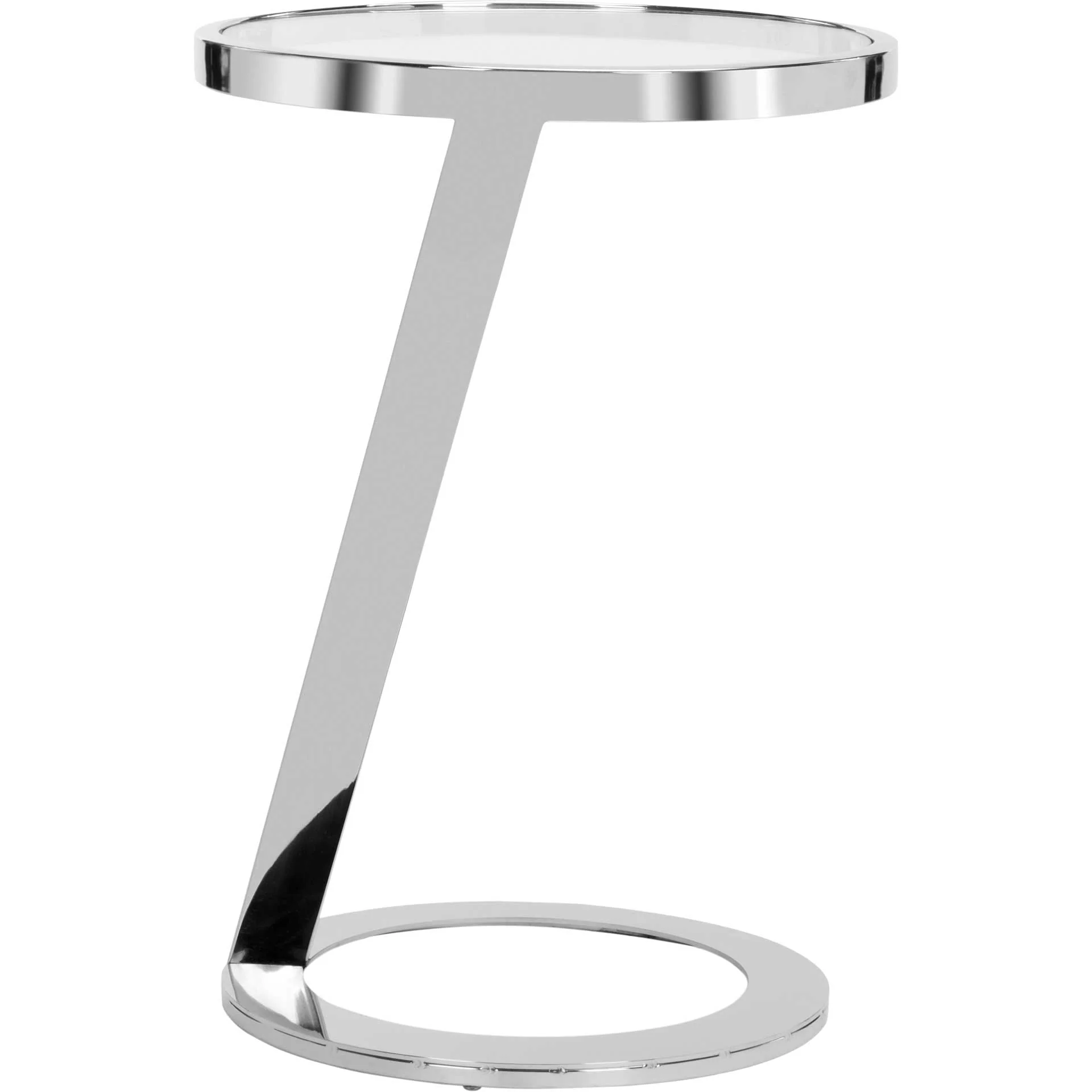 Masha Glass Top End Table Chrome - Image 2