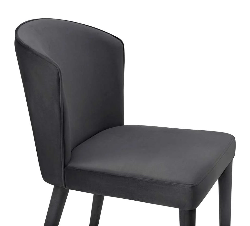 Mason Velvet Chair Gray - Image 4