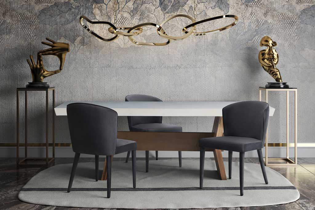 Mason Velvet Chair Gray - Image 5