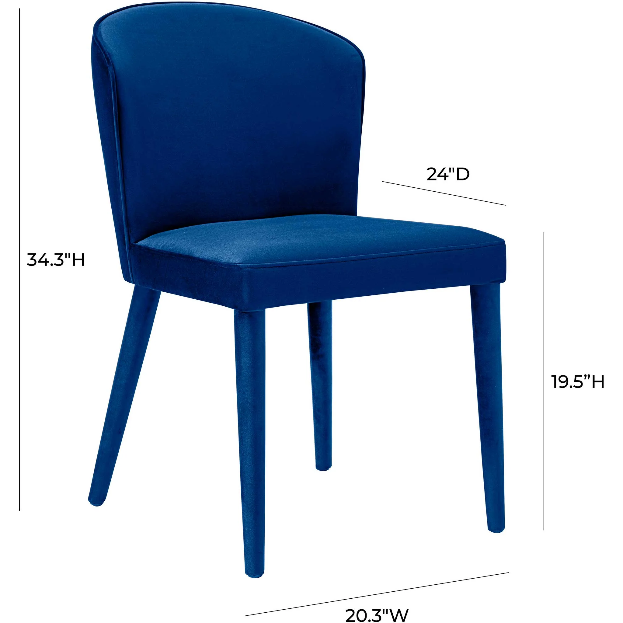 Mason Velvet Chair Navy - Image 6
