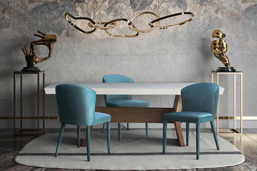Mason Velvet Chair Sea Blue - Image 5