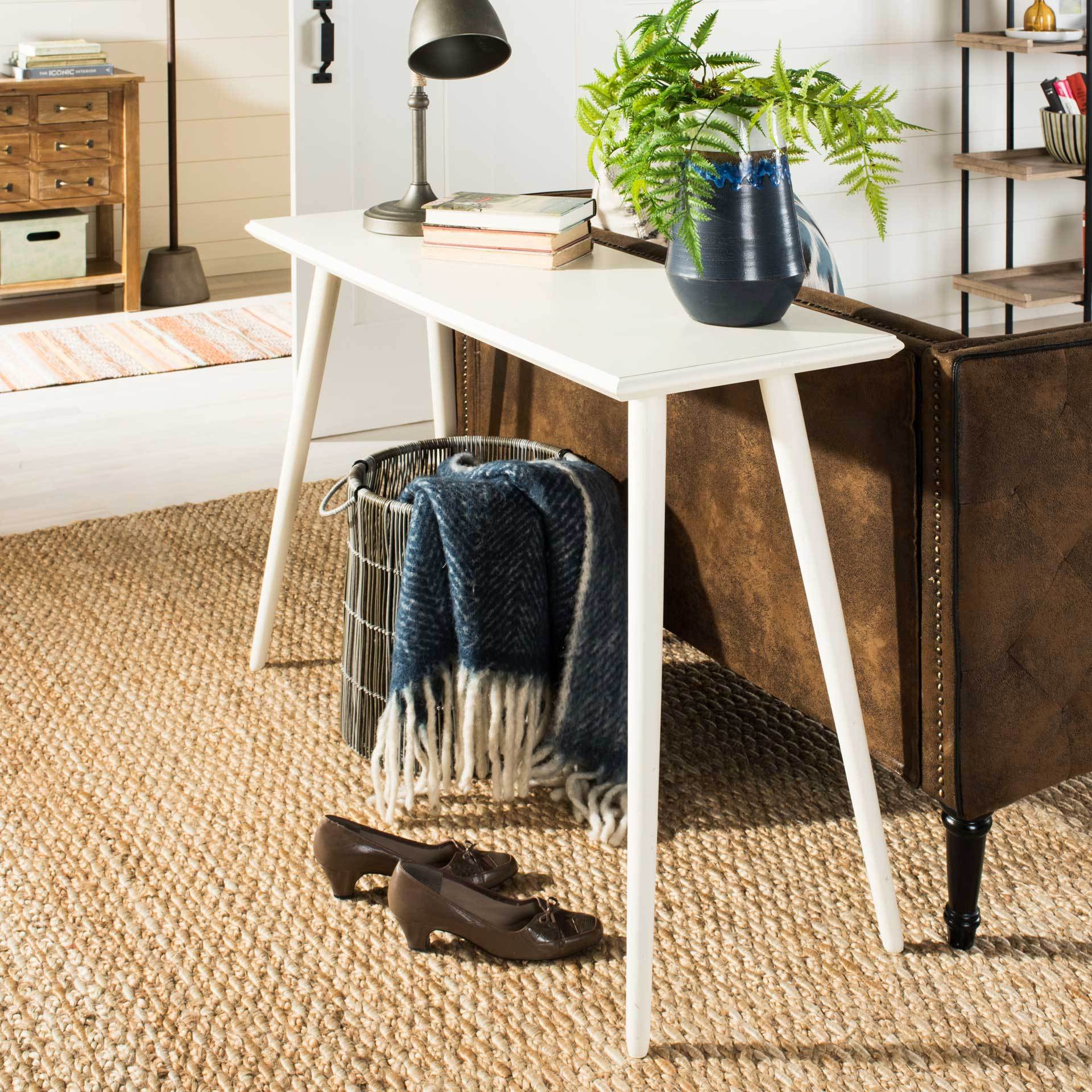 Mathew Console Table Distressed White - Image 4