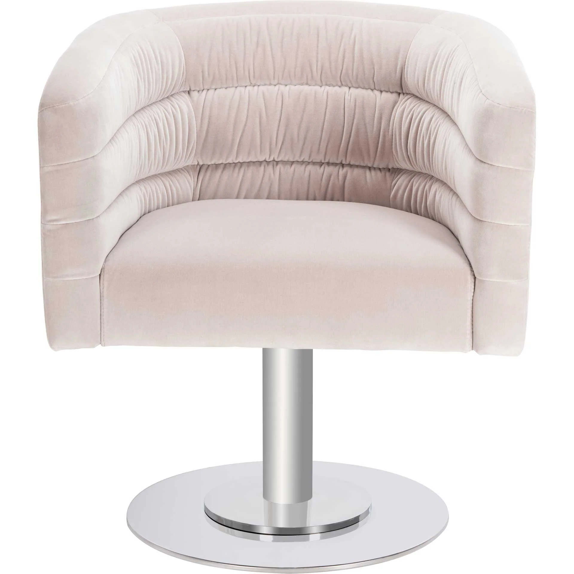 Mavra Velvet Swivel Tub Chair Giotto Almond - Image 2
